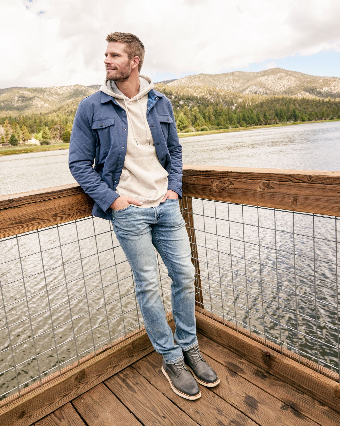 CHAPIN FLANNEL-LINED QUILTED JACKET