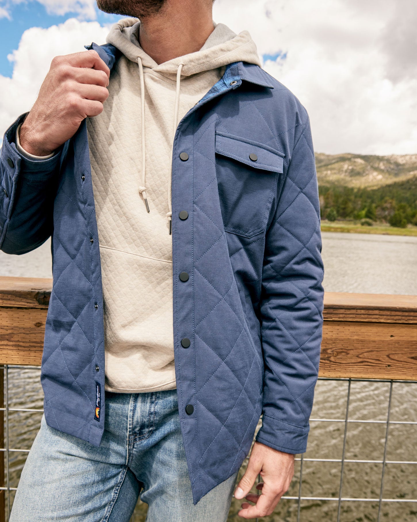 CHAPIN FLANNEL-LINED QUILTED JACKET