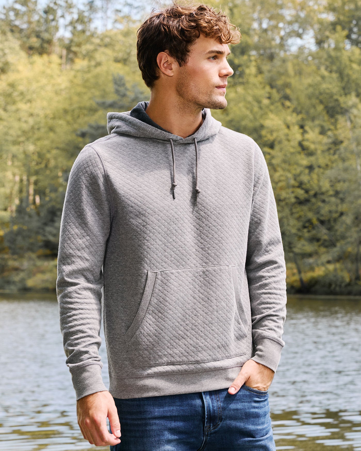 BRADNER SUPER-SOFT QUILTED HOODIE