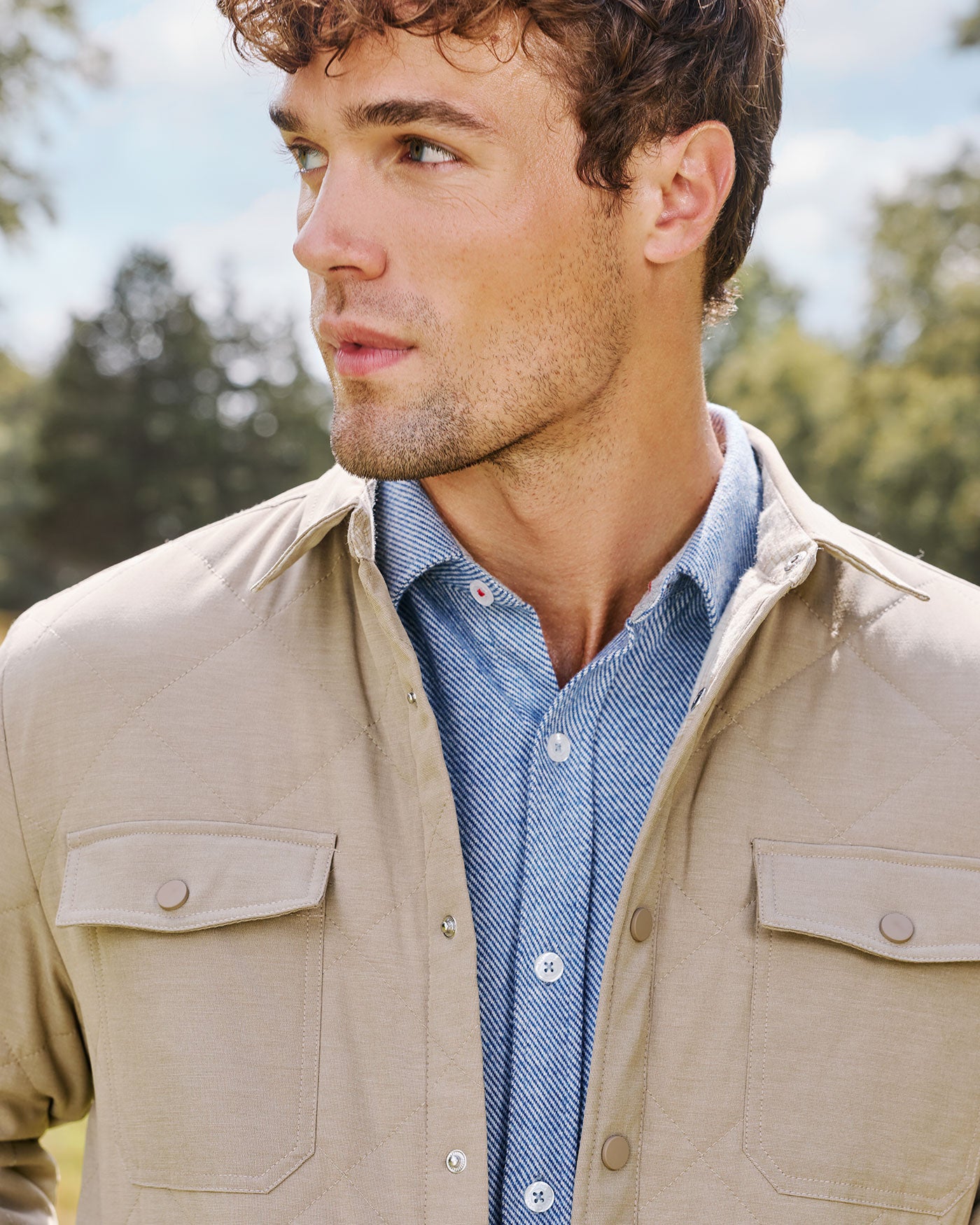 CHAPIN FLANNEL-LINED QUILTED JACKET