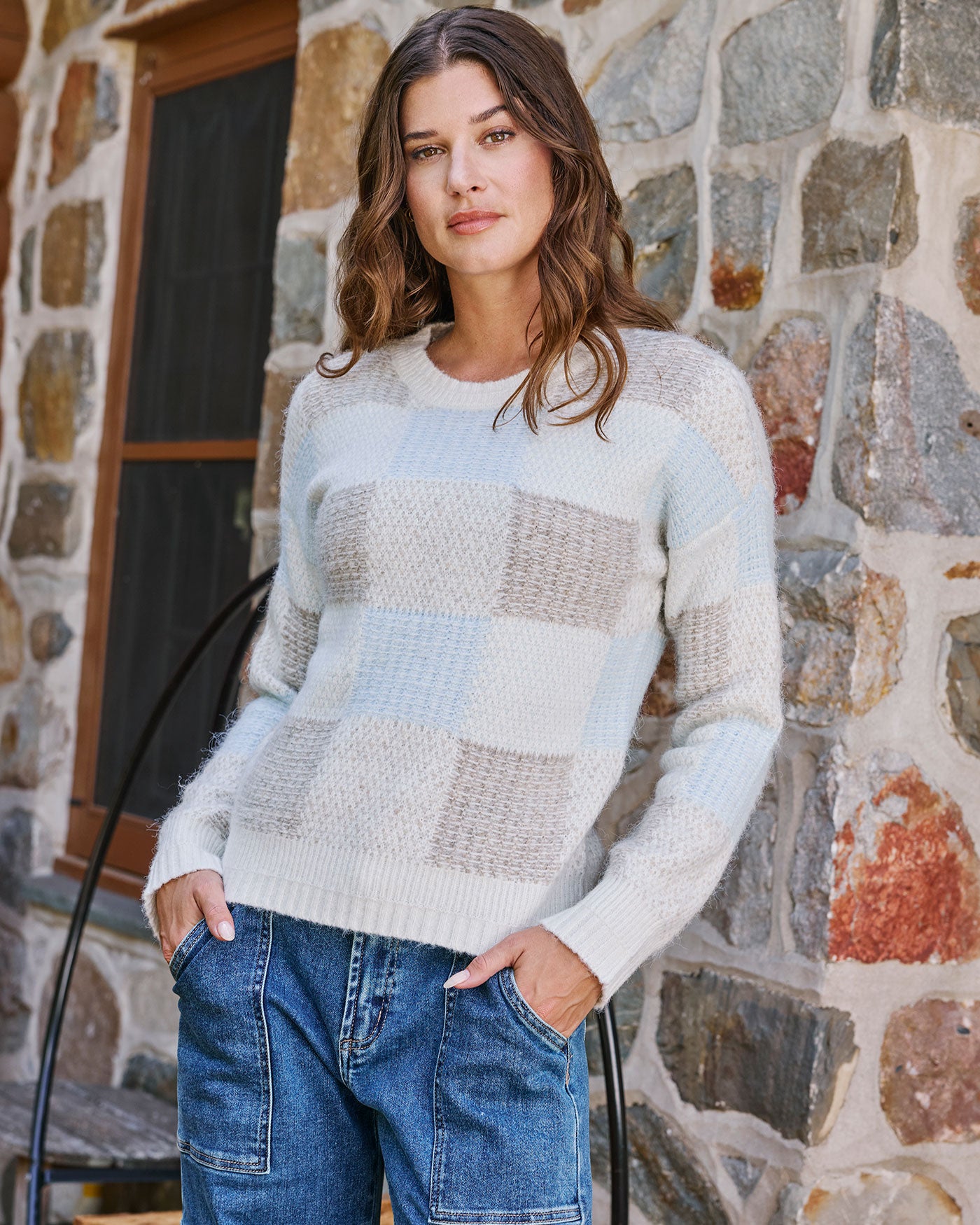 RAINELLE BLOCKED SWEATER