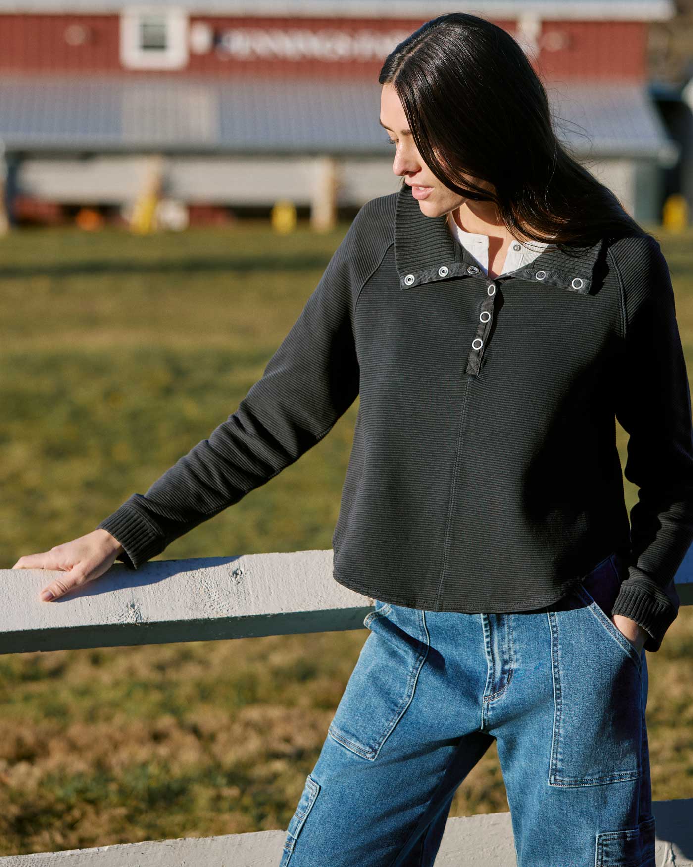 ADRIANA SNAP PULLOVER