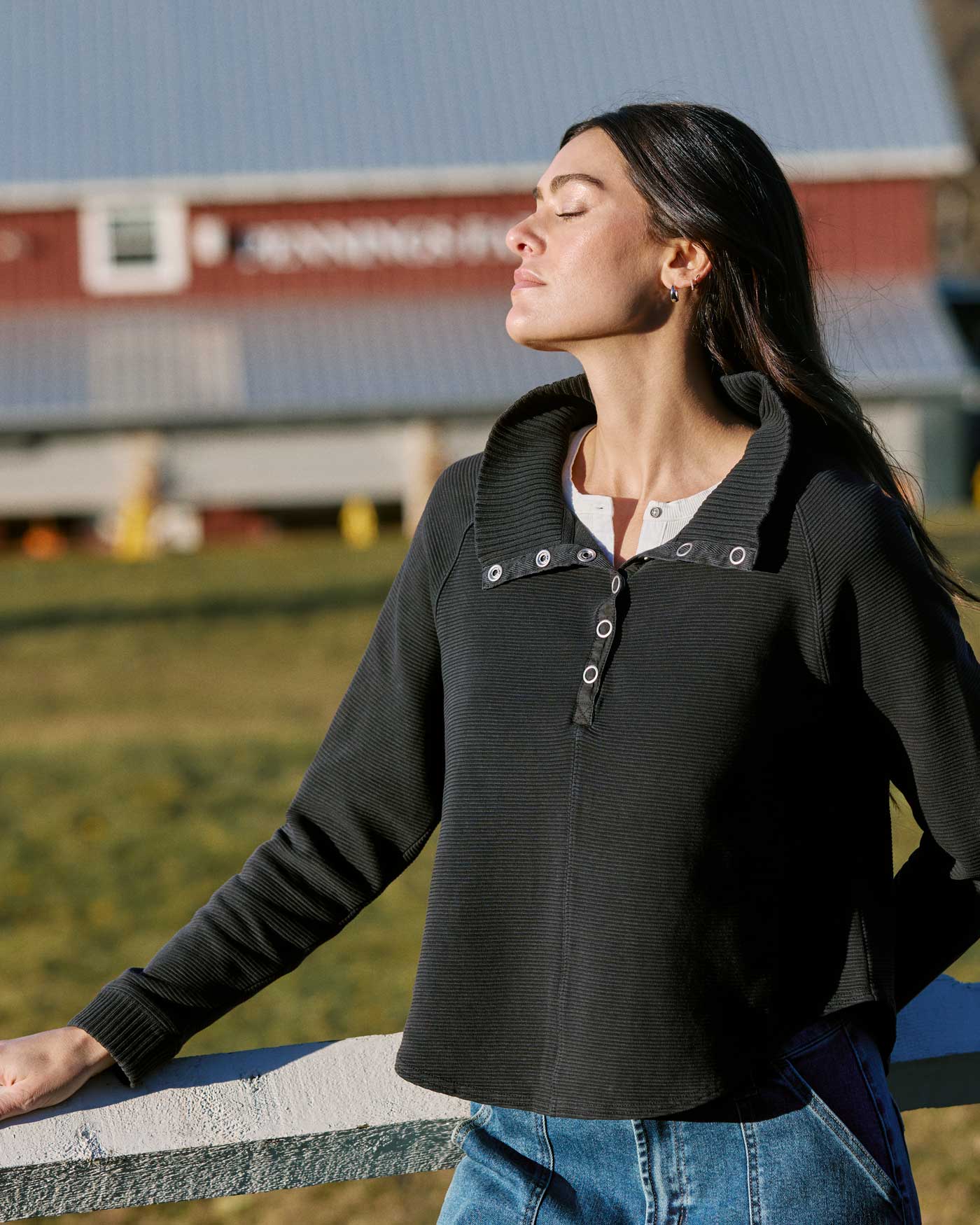 ADRIANA SNAP PULLOVER