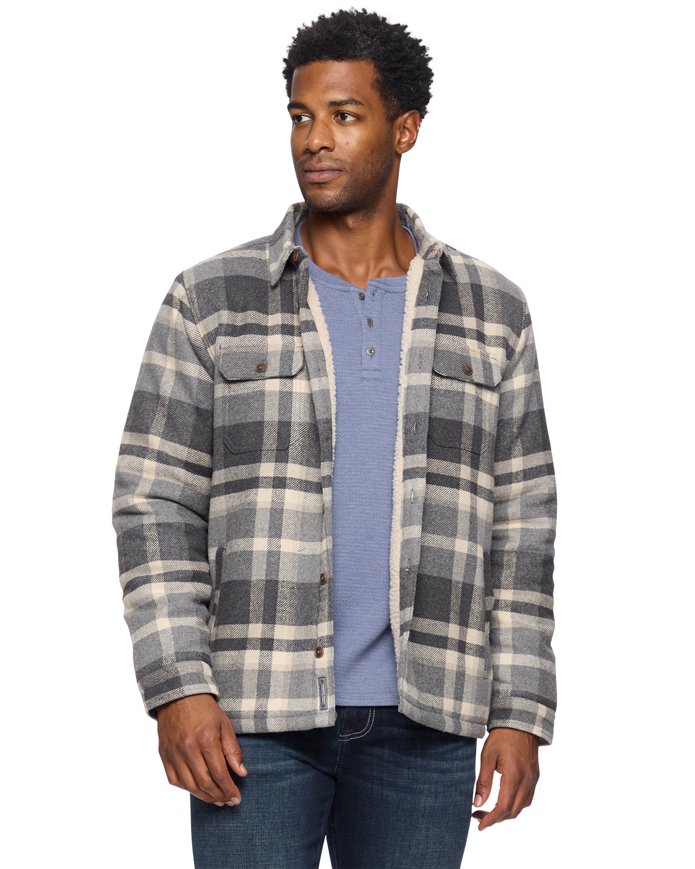 CASSIDY SHERPA-LINED SHIRT JACKET
