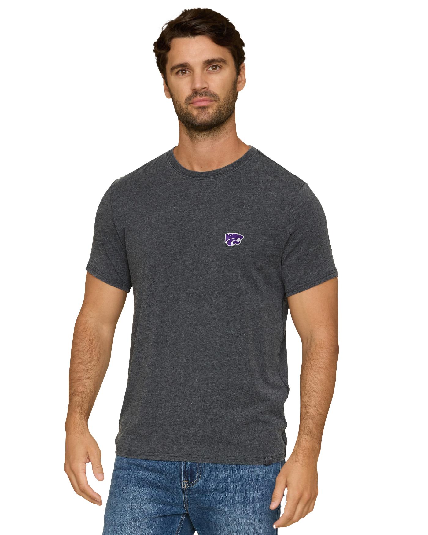 KANSAS STATE DREWSVILLE BURNOUT CREWNECK TEE