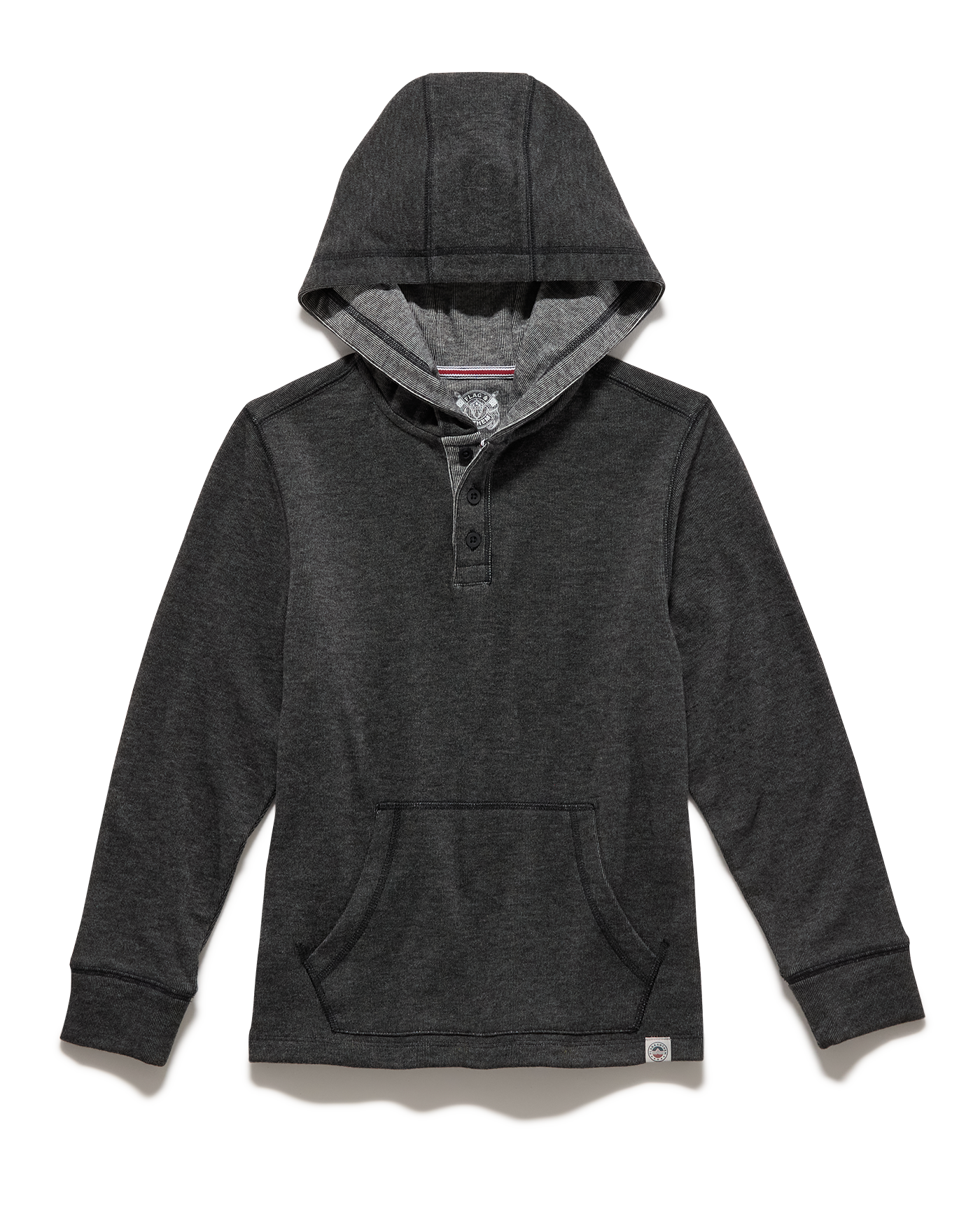 BOYS HERO STRETCH KNIT HOODED HENLEY
