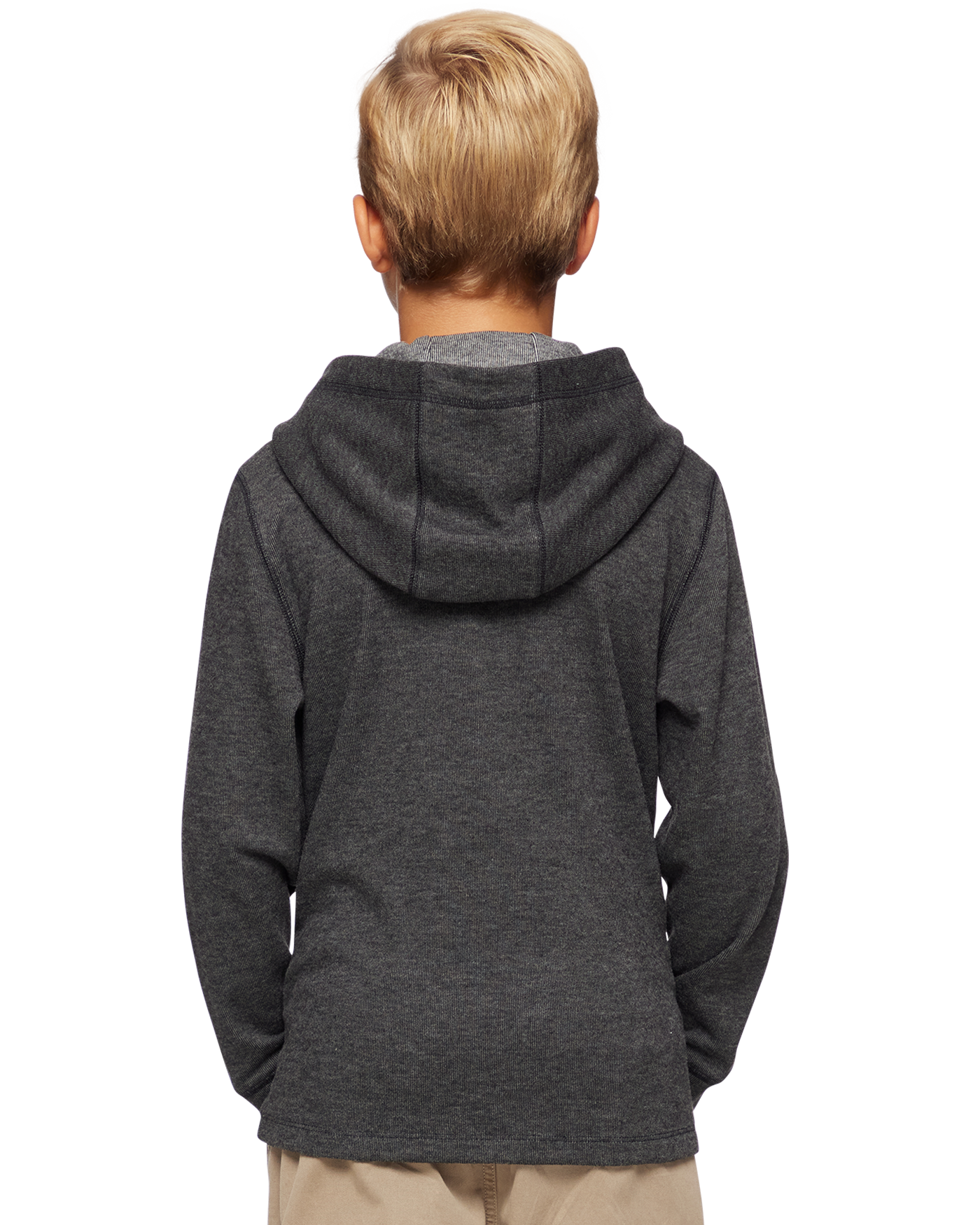 BOYS HERO STRETCH KNIT HOODED HENLEY