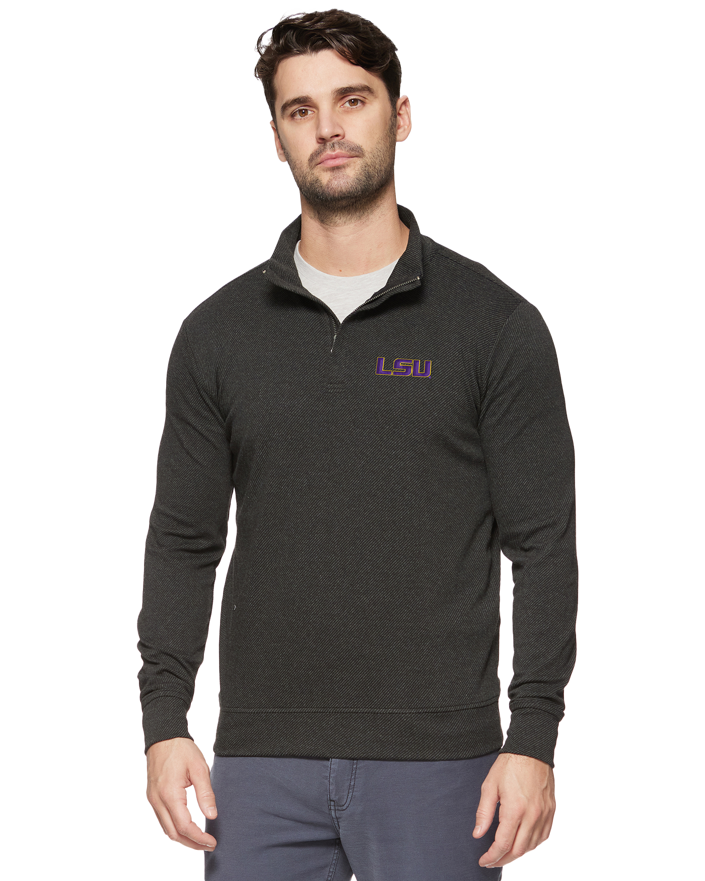 LSU HERO STRETCH KNIT 1/4-ZIP