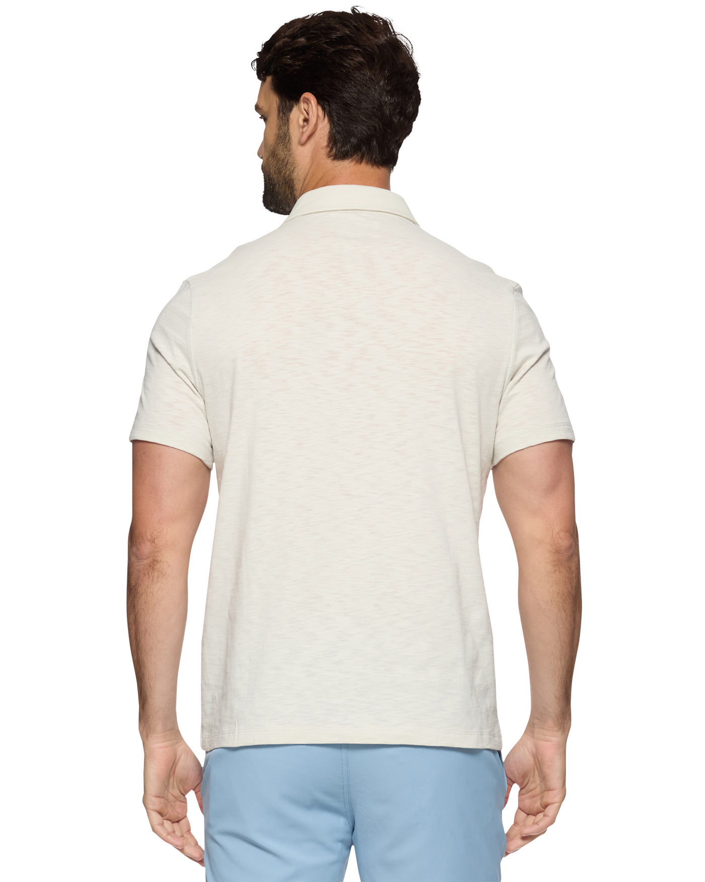 CRESTLINE CHEST STRIPE SLUB POLO