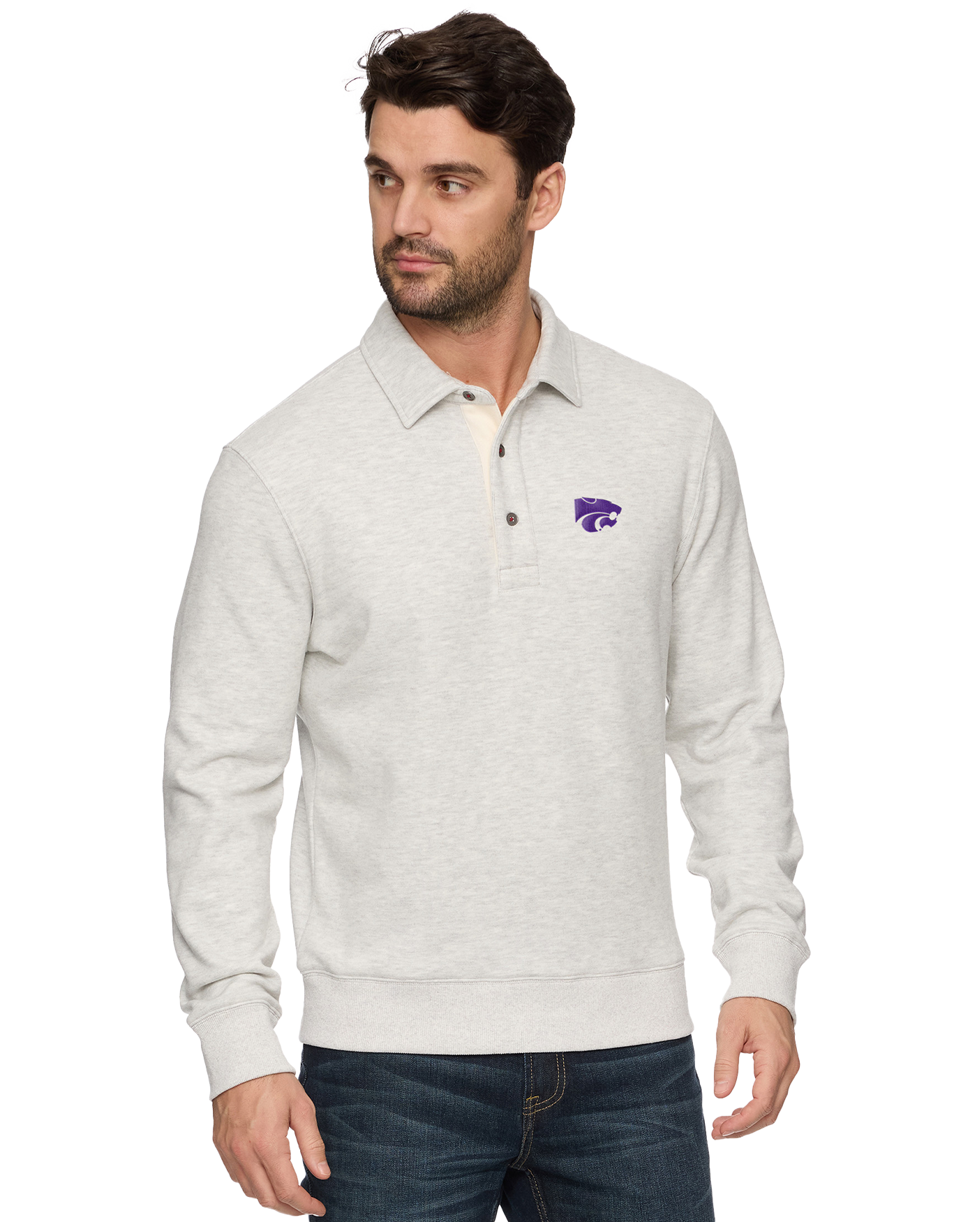 KANSAS STATE NEWTON FLEECE POLO