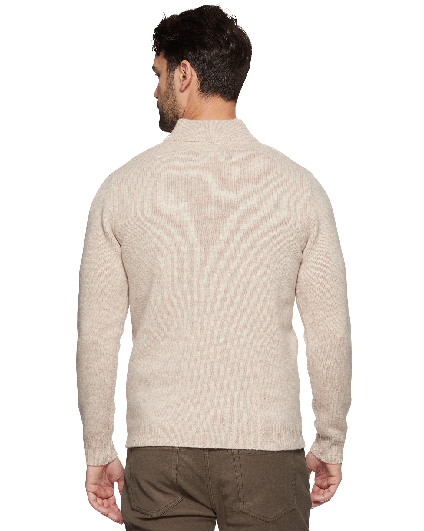 WOODLAND MERINO WOOL 1/4-ZIP SWEATER