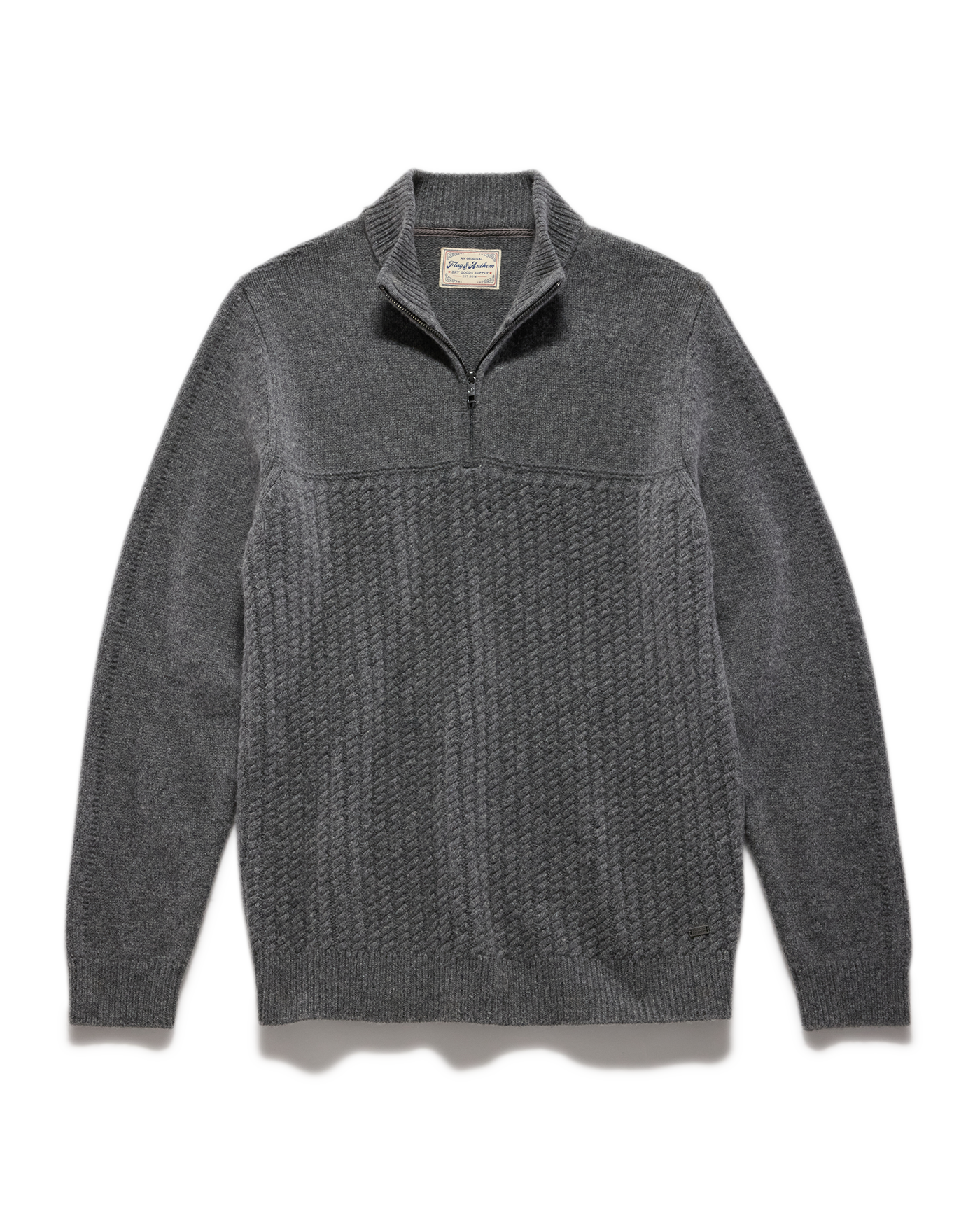 WOODLAND MERINO WOOL 1/4-ZIP SWEATER