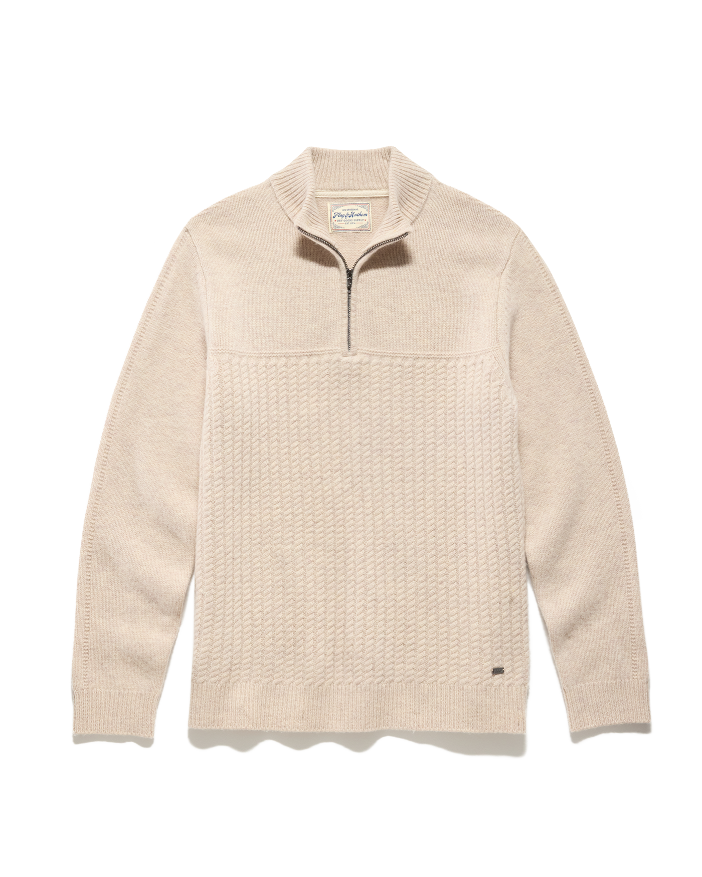 WOODLAND MERINO WOOL 1/4-ZIP SWEATER