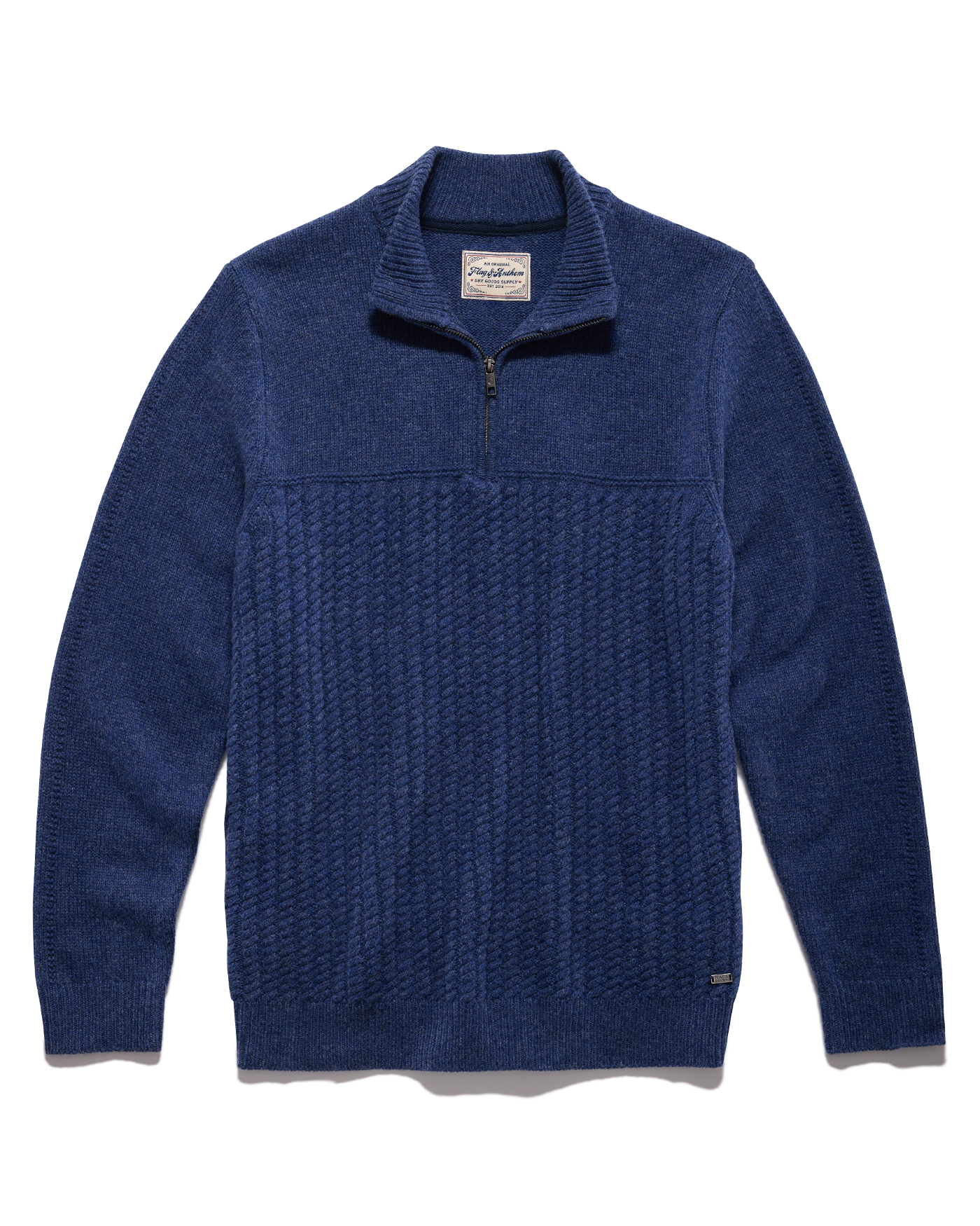 WOODLAND MERINO WOOL 1/4-ZIP SWEATER