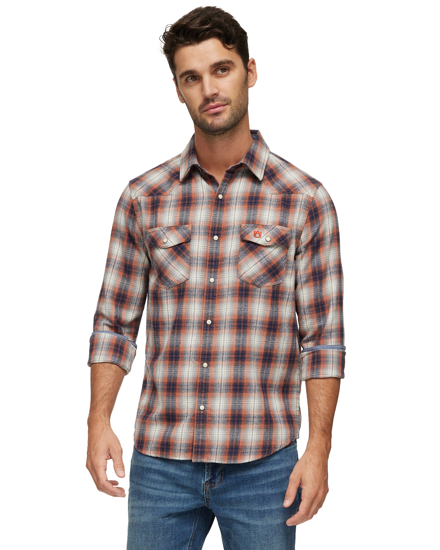 AUBURN FRANKLIN VINTAGE WASHED WESTERN FLANNEL SHIRT
