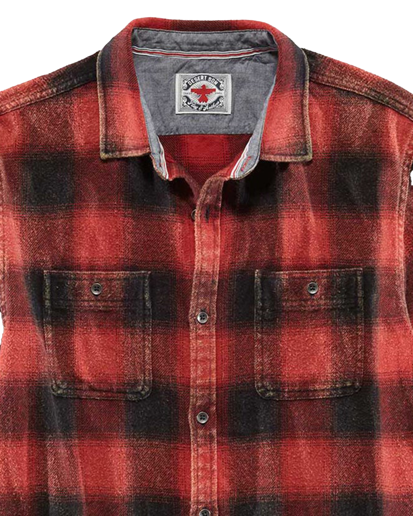 SHAW VINTAGE WASHED FLANNEL SHIRT BIG & TALL