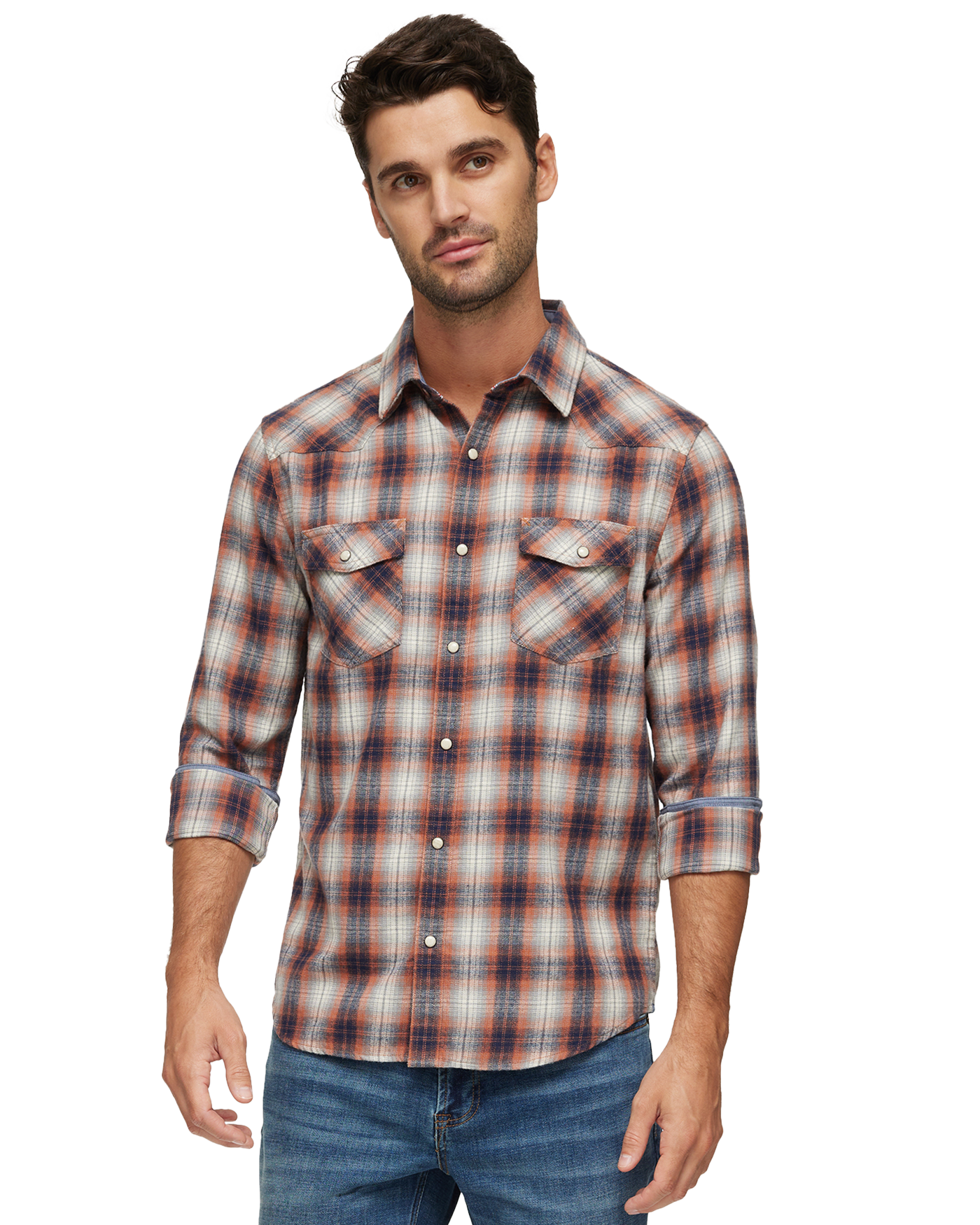 FRANKLIN VINTAGE WASHED WESTERN FLANNEL SHIRT