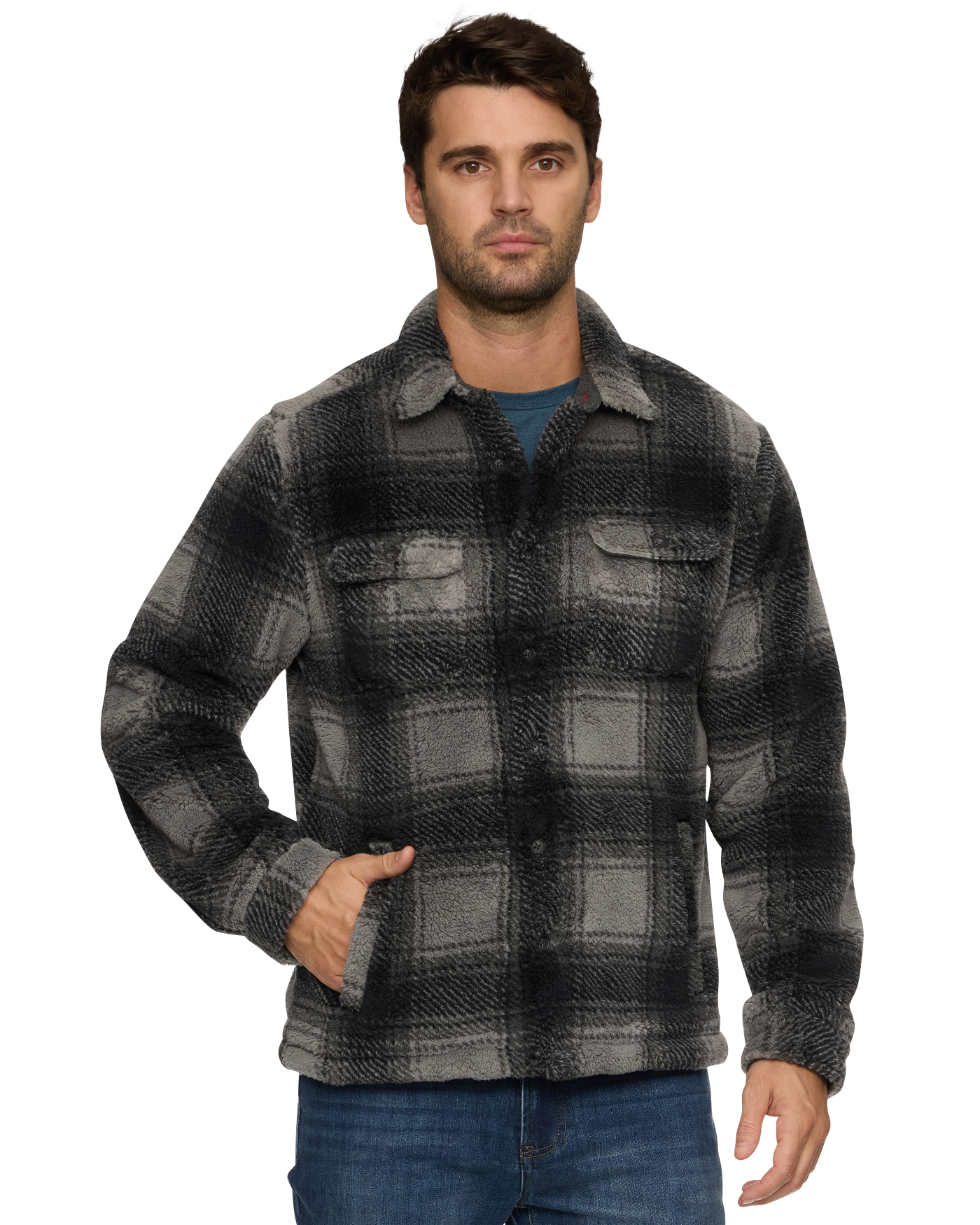 ATOKA SHAGGY SHERPA SHIRT JACKET
