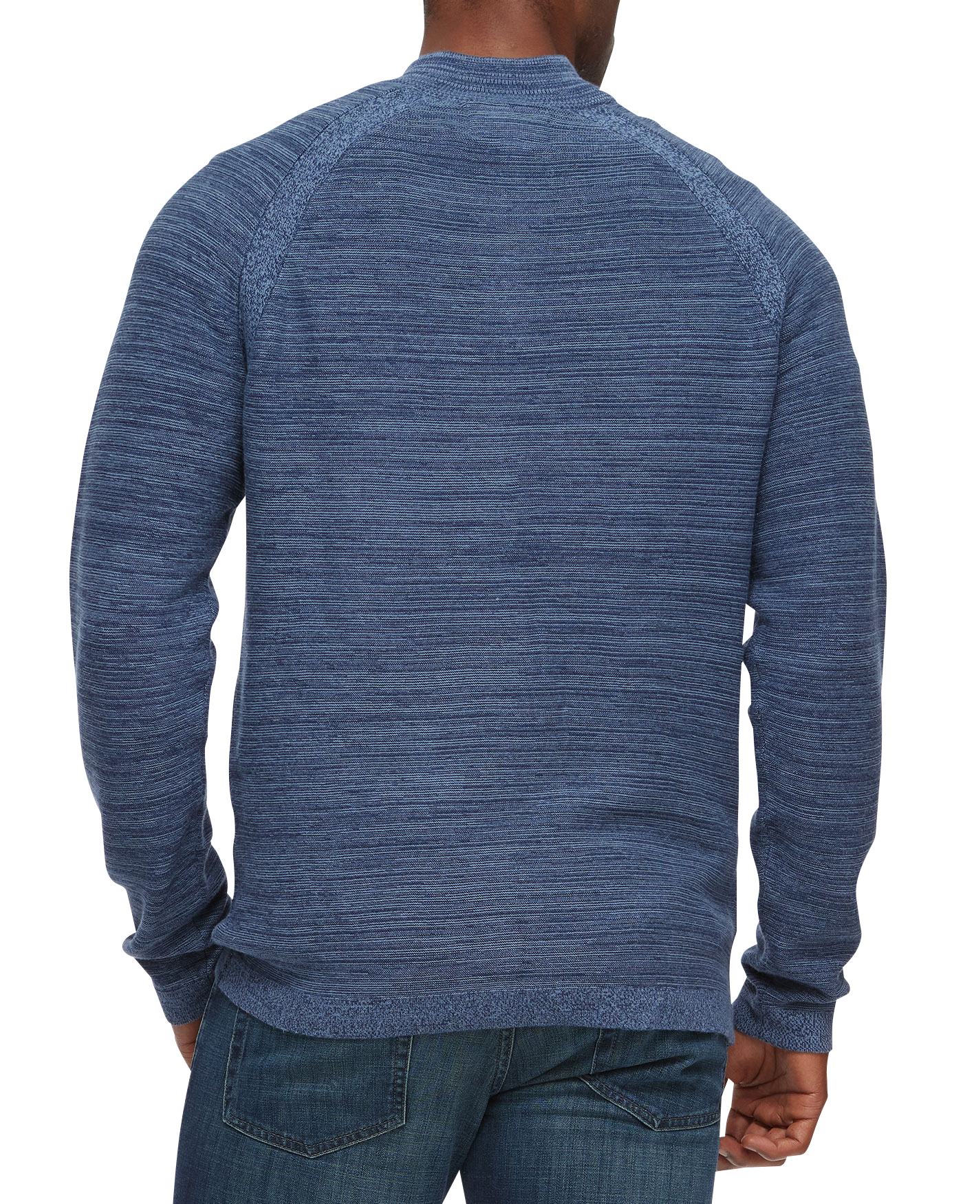 FLOYDALE MARLED RAGLAN 1/4-ZIP SWEATER