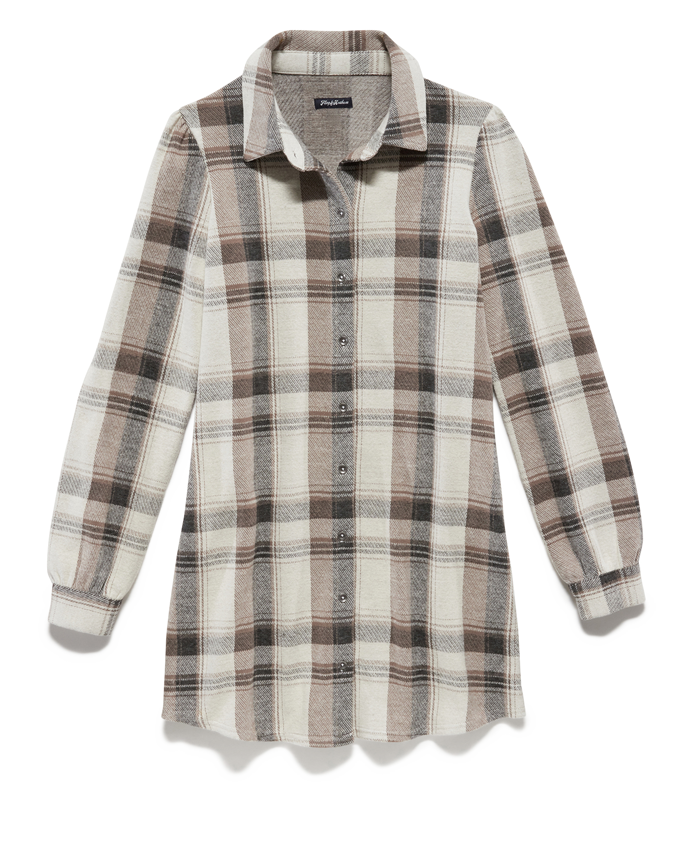 HERO STRETCH FLANNEL MINI DRESS