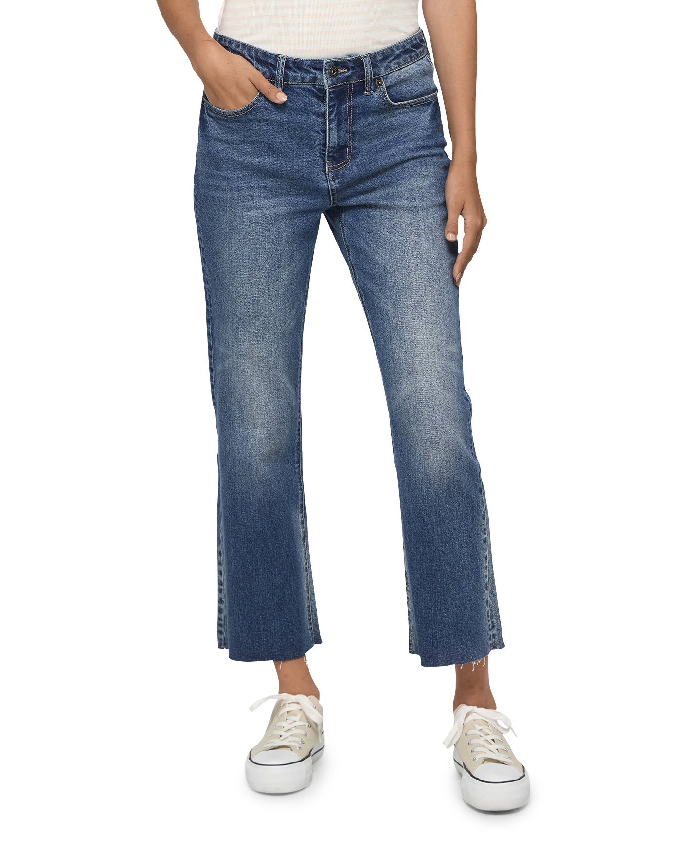 BELLA CROPPED HIGH-RISE BOOTCUT JEAN
