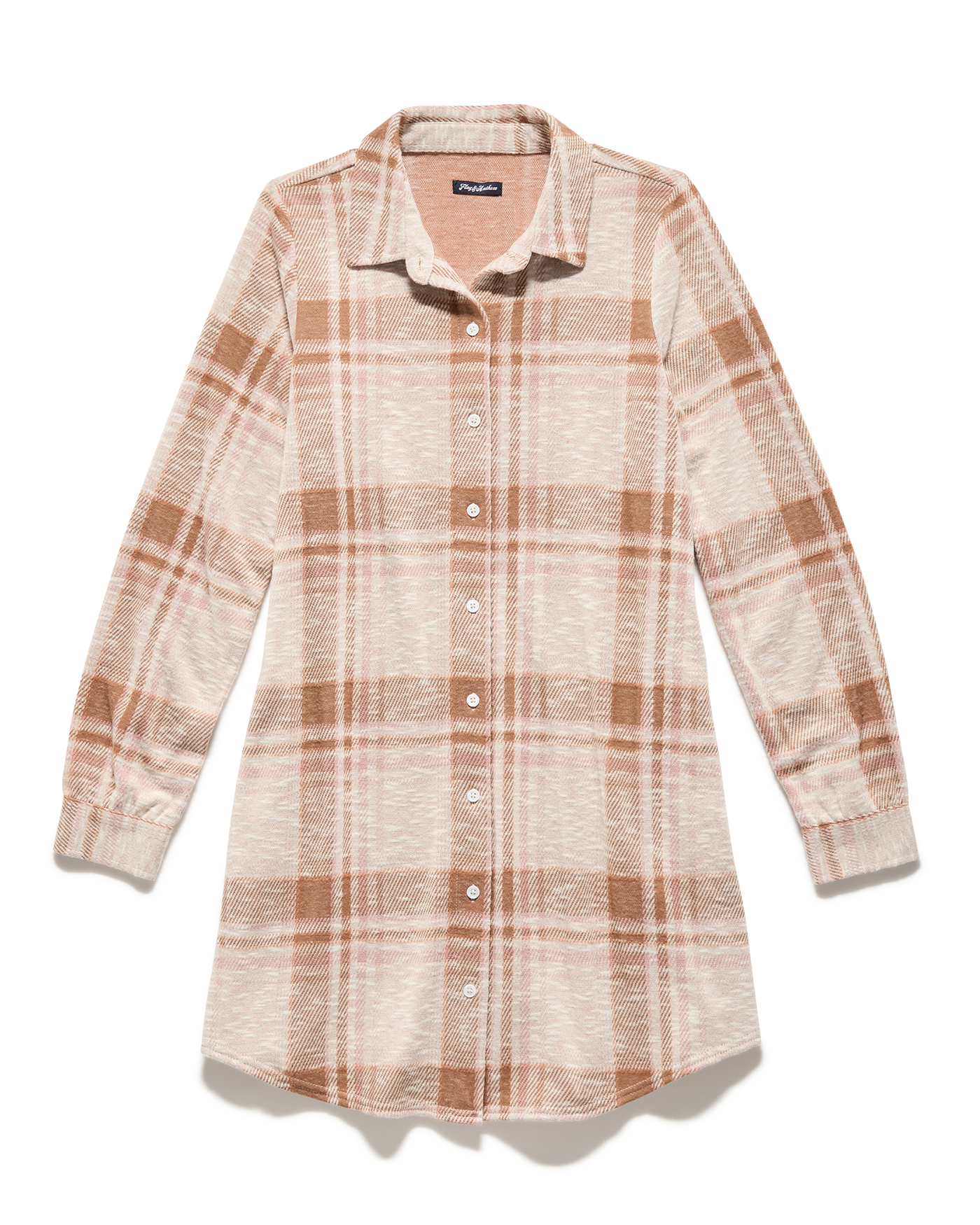 HERO STRETCH FLANNEL MINI DRESS