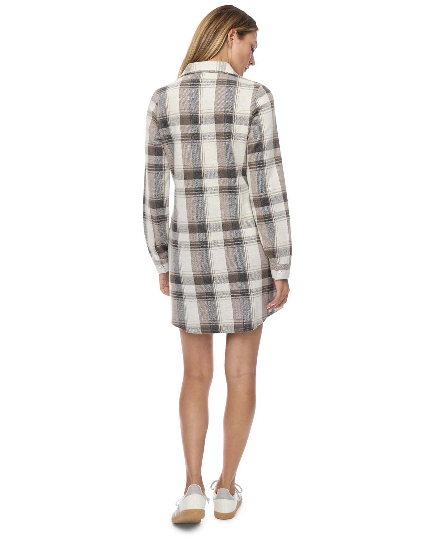 HERO STRETCH FLANNEL MINI DRESS