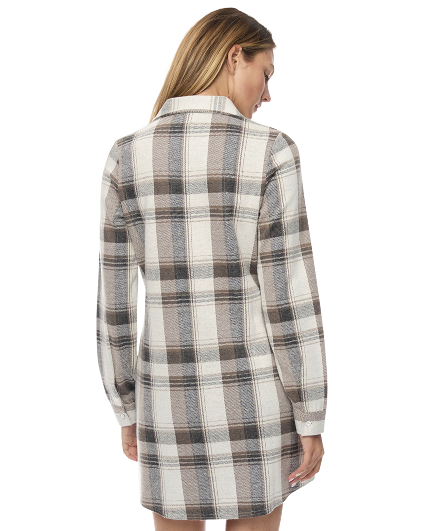 HERO STRETCH FLANNEL MINI DRESS
