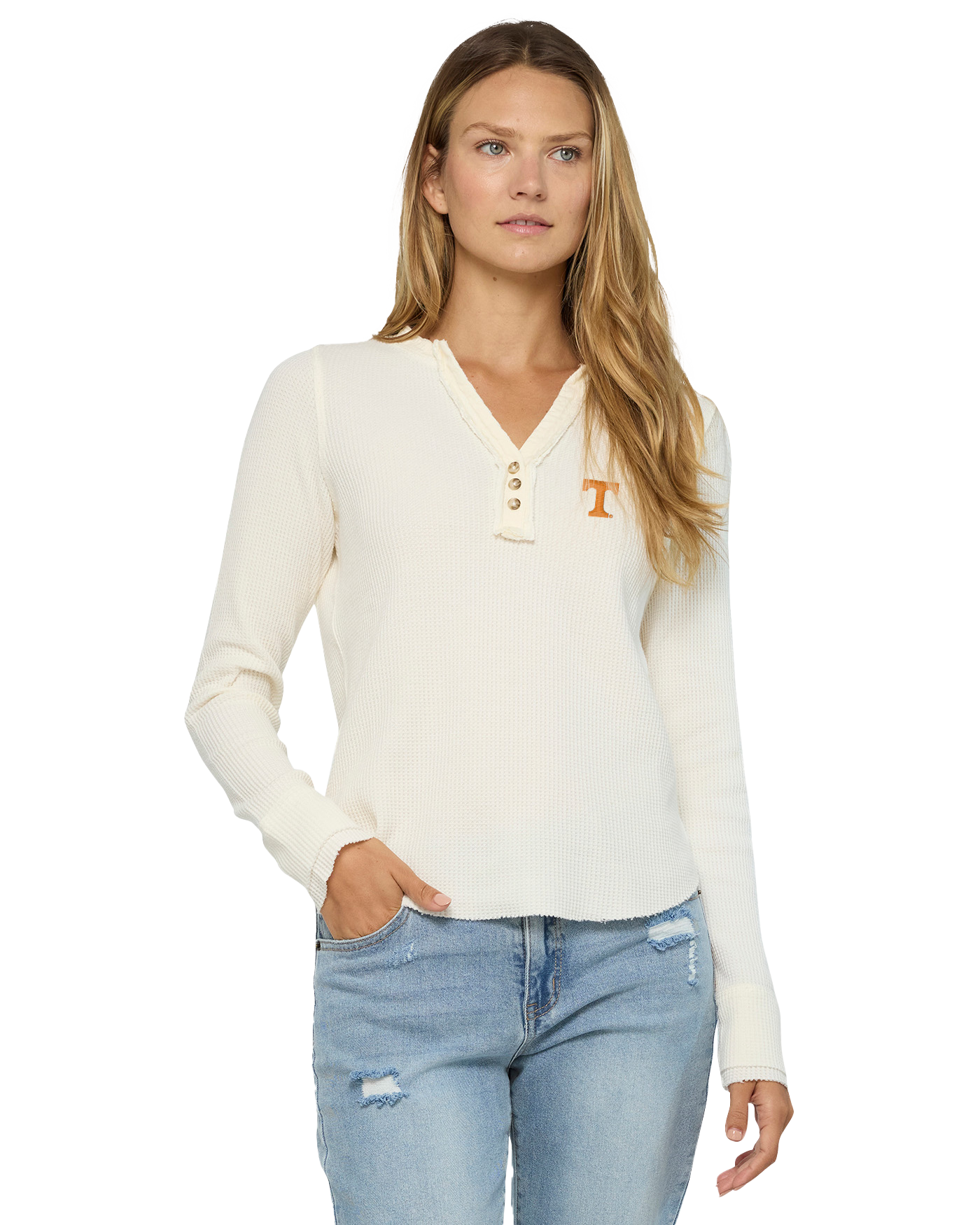 TENNESSEE REARDAN WAFFLE KNIT HENLEY