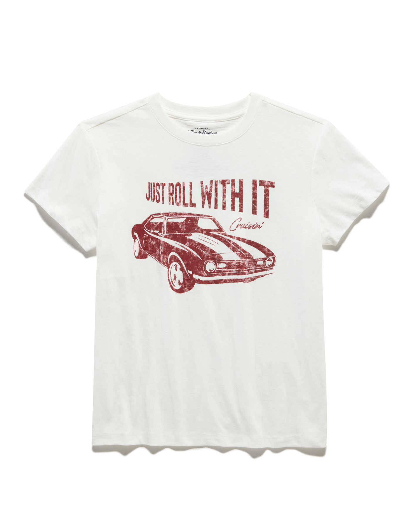JUST ROLL WITH IT SLUB TEE