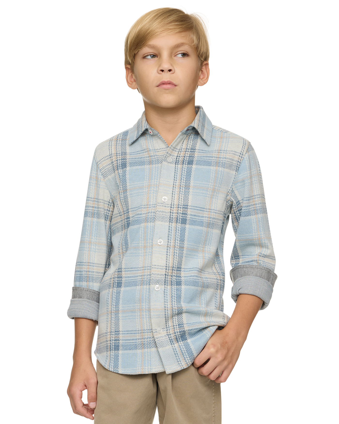 BOYS HERO STRETCH FLANNEL SHIRT