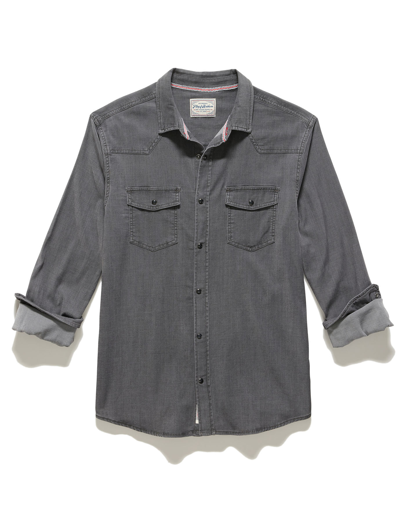 SACRAMENTO STRETCH CHAMBRAY WESTERN SHIRT