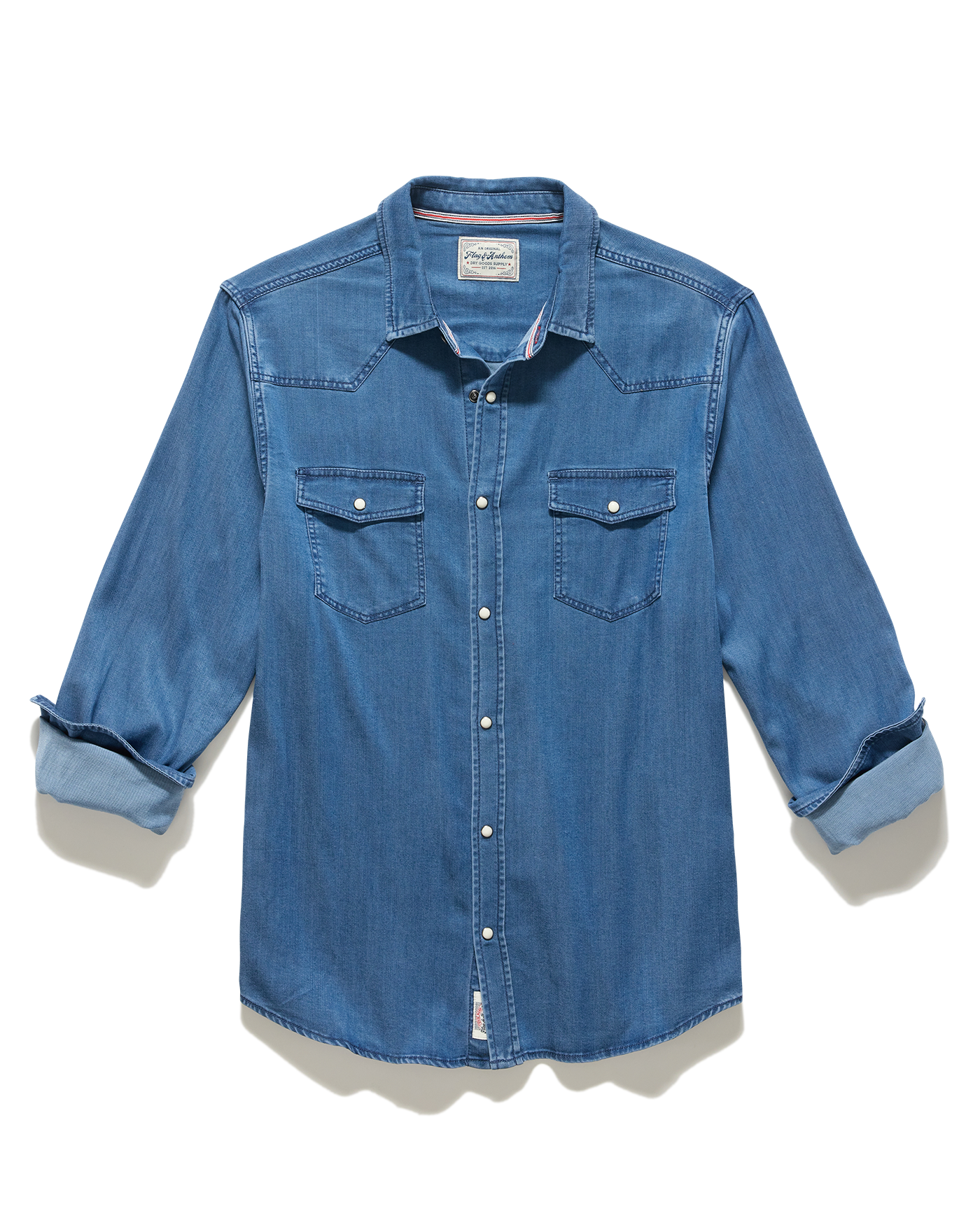 SACRAMENTO STRETCH CHAMBRAY WESTERN SHIRT
