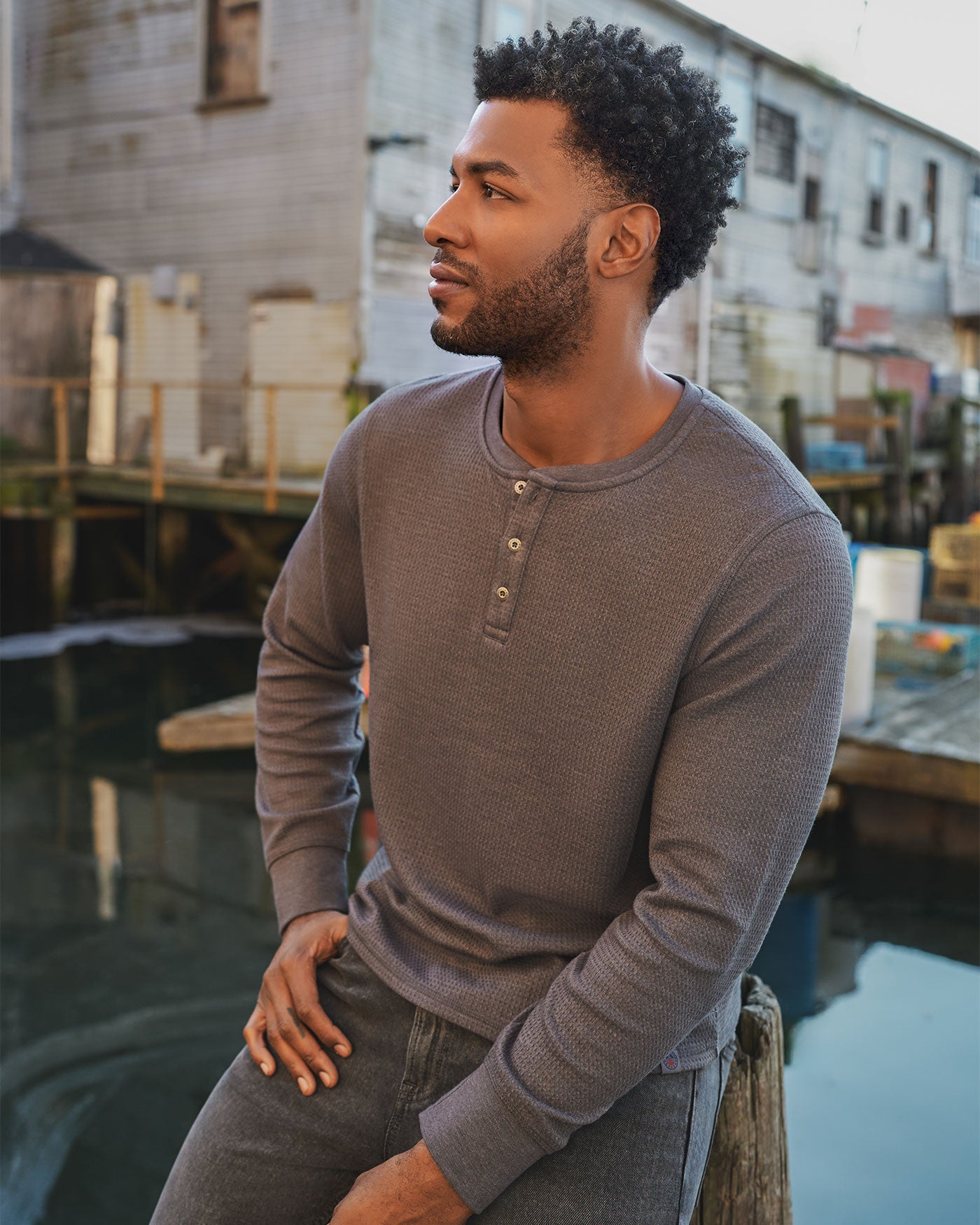 CHATSWORTH SOFT WAFFLE HENLEY