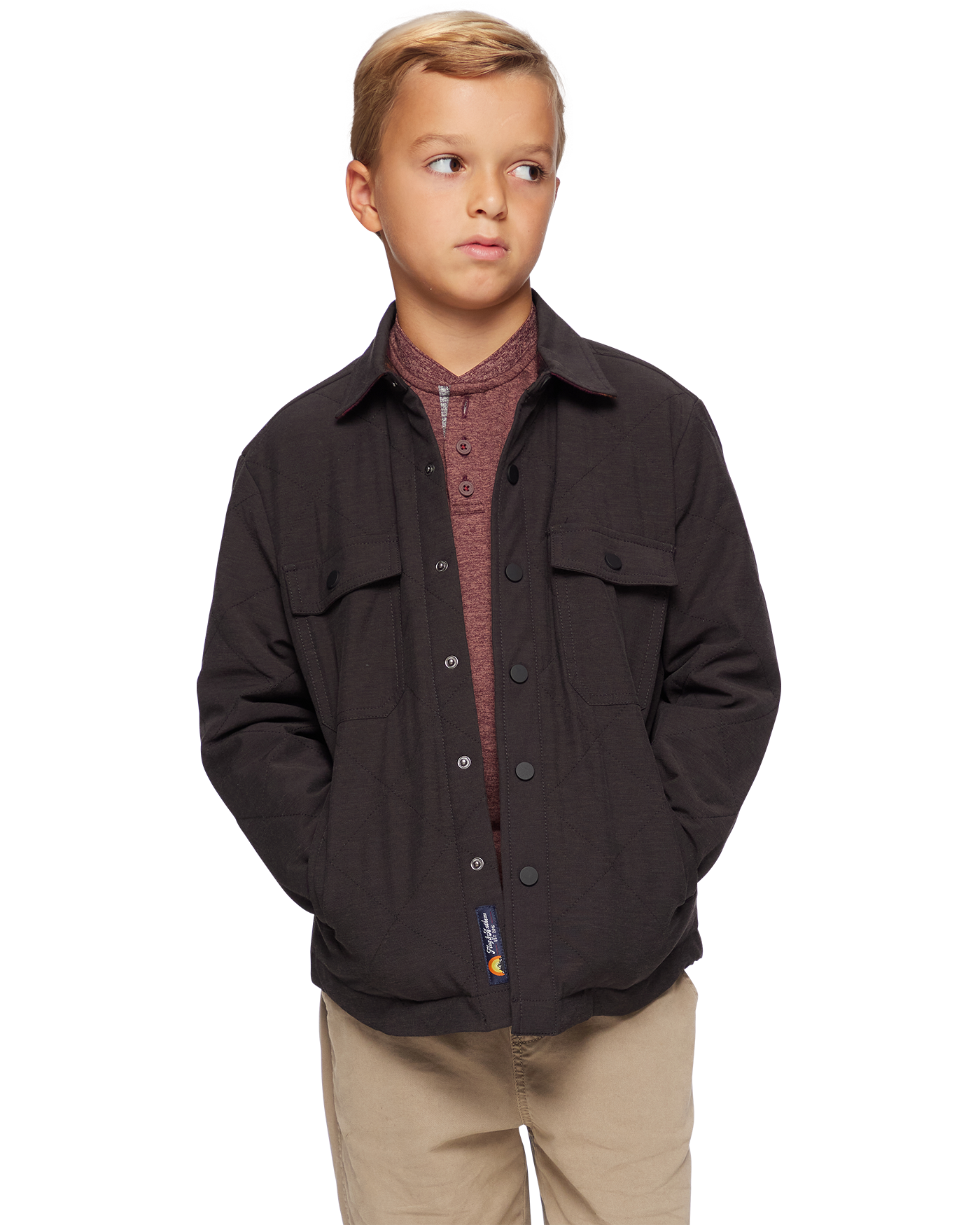 BOYS CHAPIN FLANNEL-LINED QUILTED JACKET