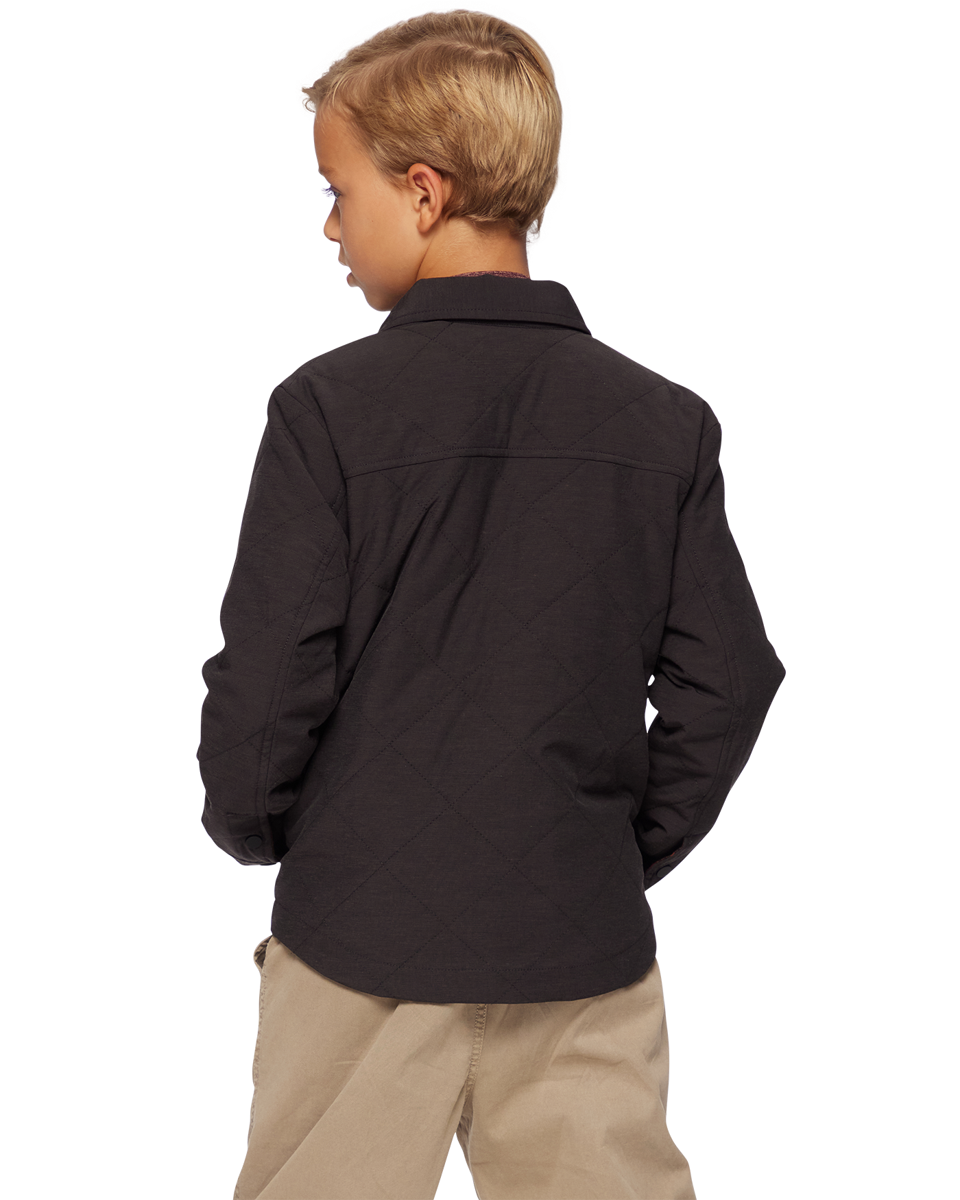 BOYS CHAPIN FLANNEL-LINED QUILTED JACKET
