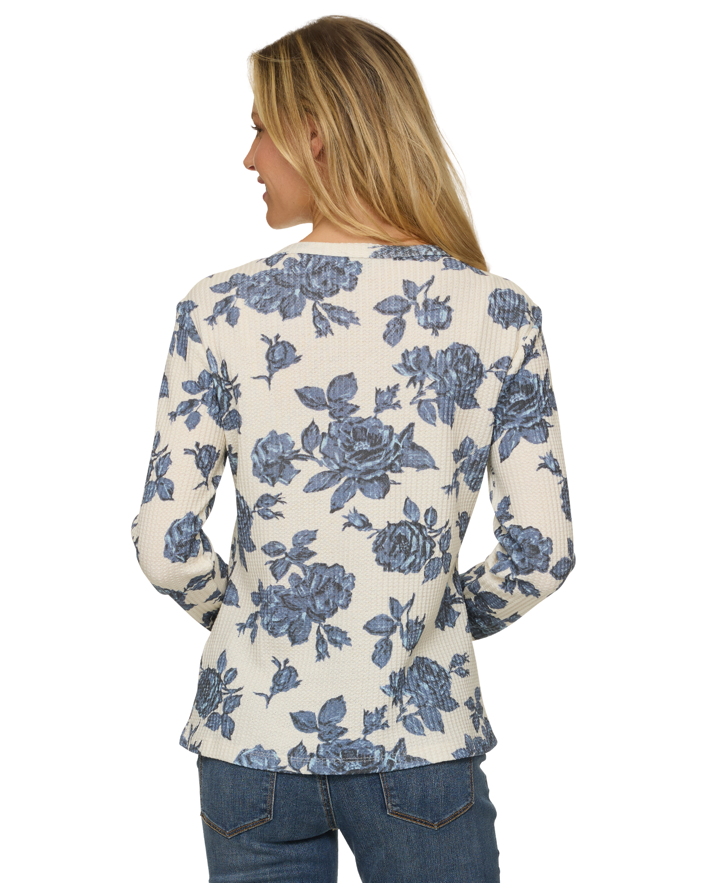 FAYSTON FLORAL WAFFLE CREW