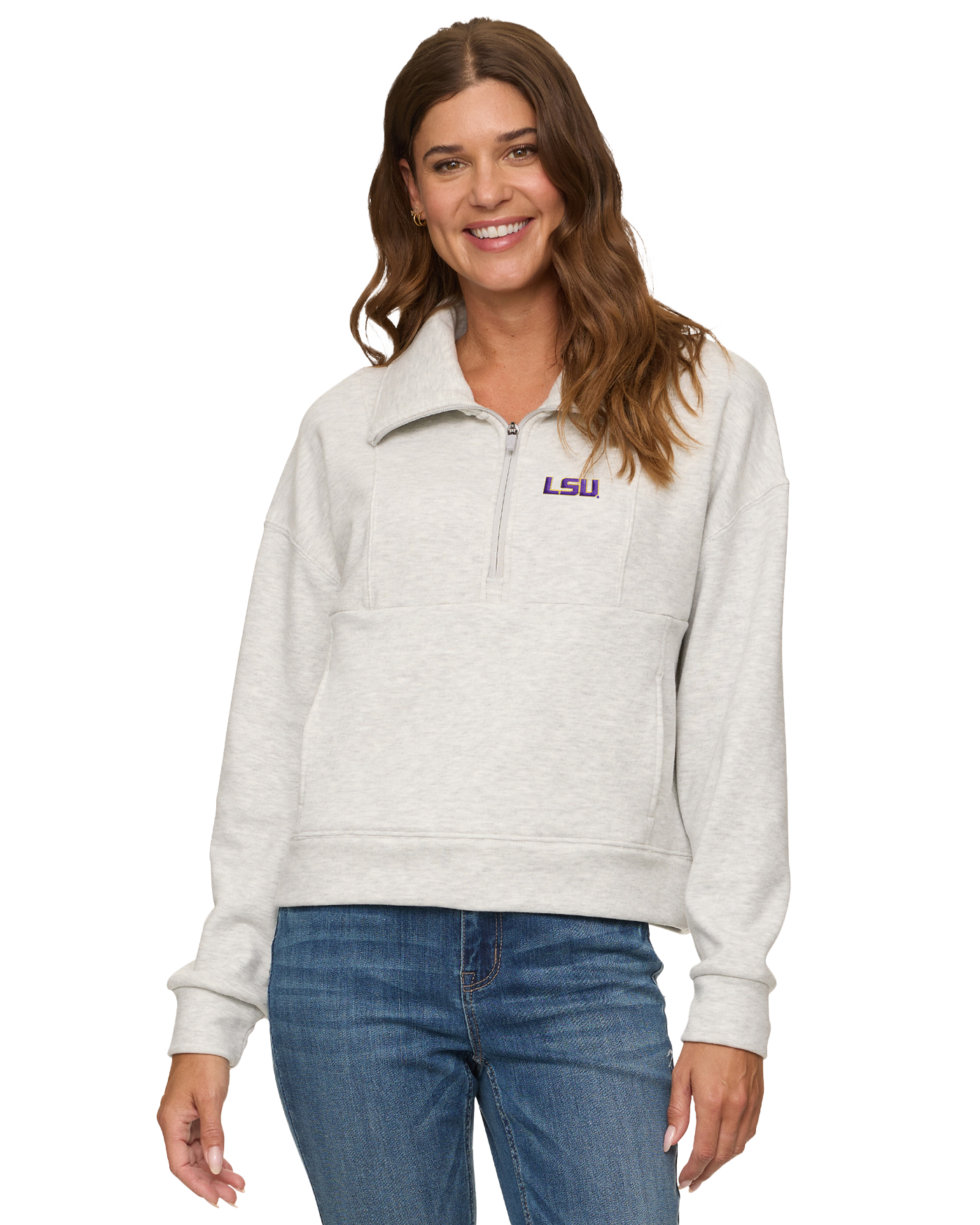 LSU SUPER SOFT PLUSH 1/2 ZIP