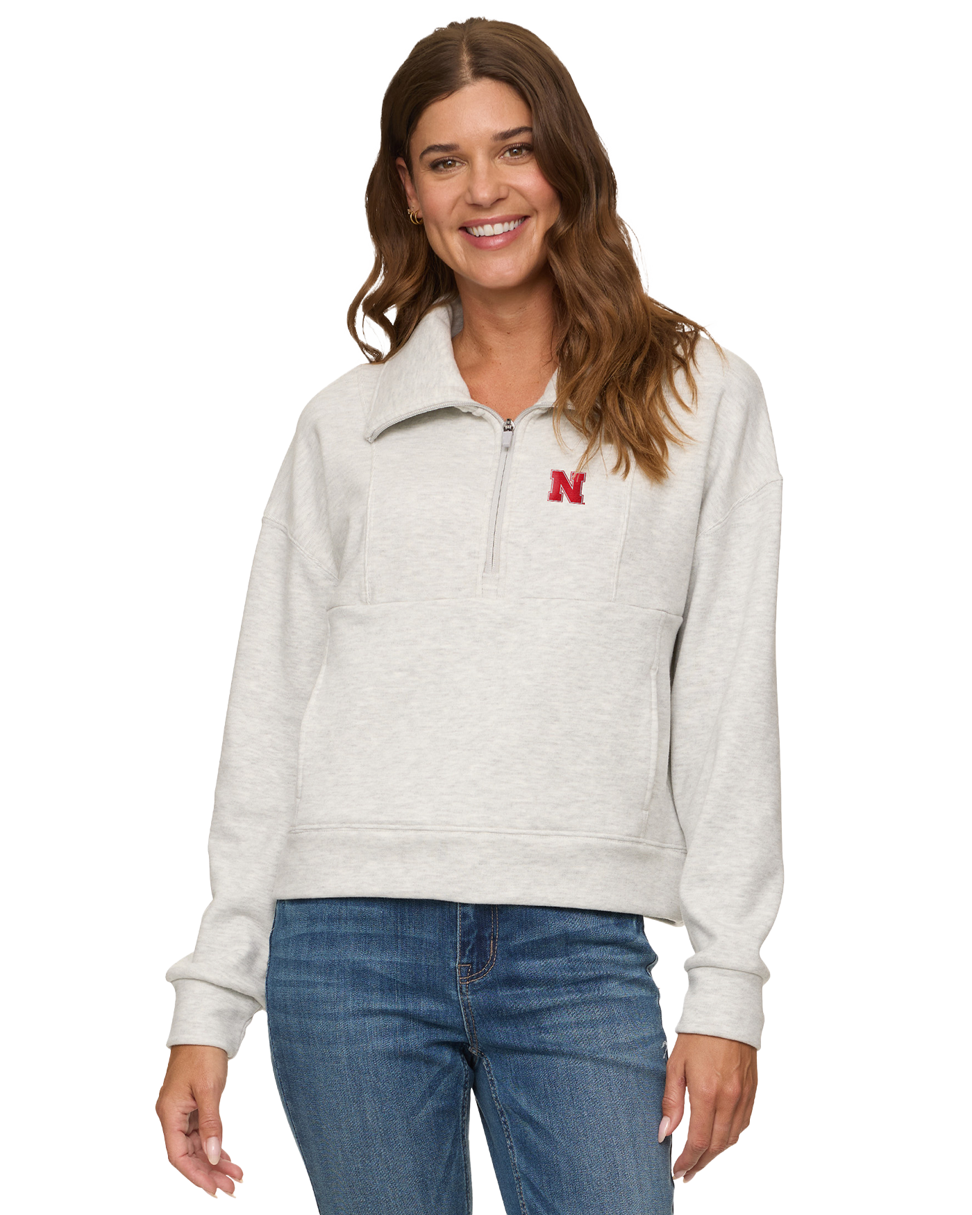 NEBRASKA SUPER SOFT PLUSH 1/2 ZIP