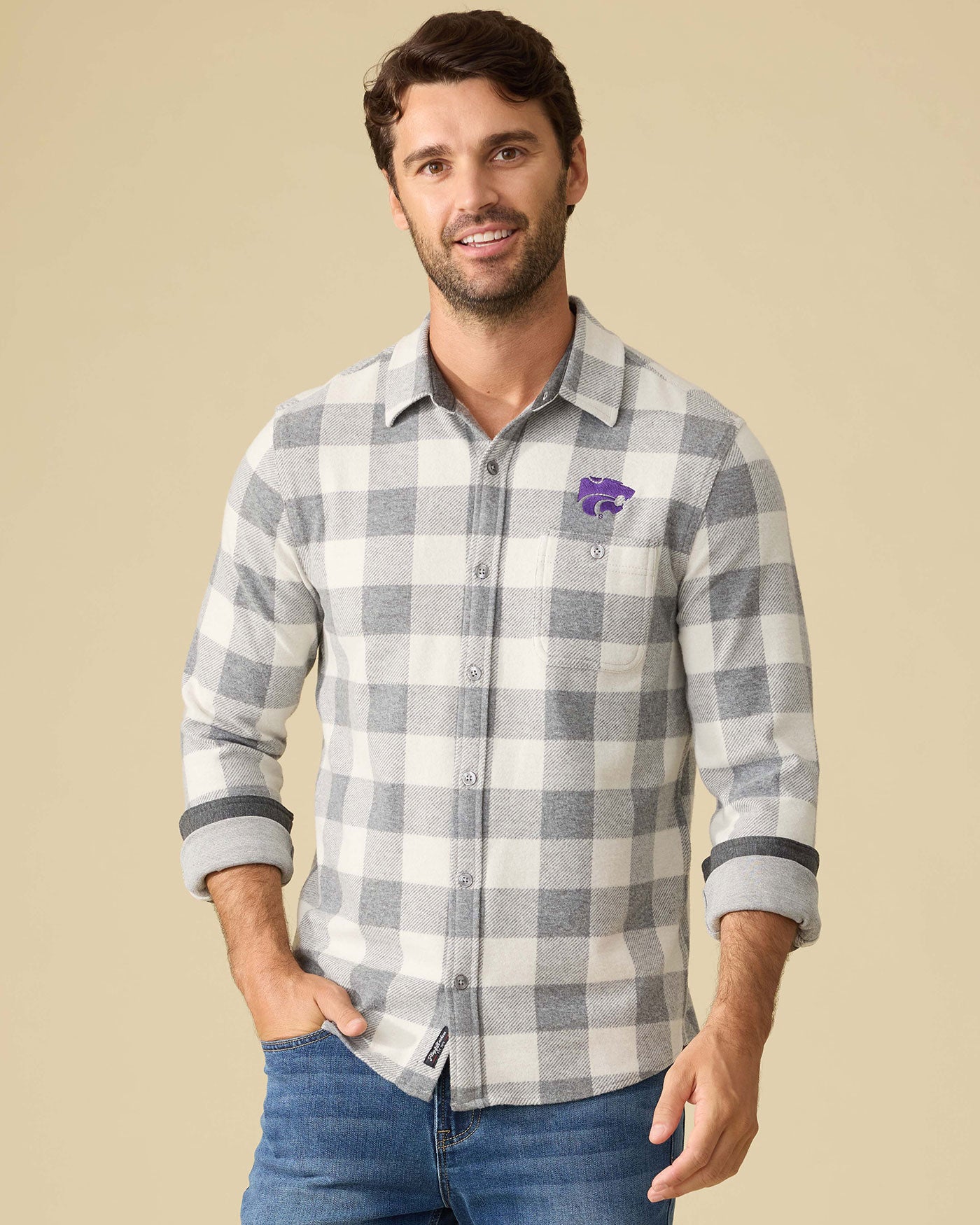 KANSAS STATE HERO STRETCH FLANNEL SHIRT