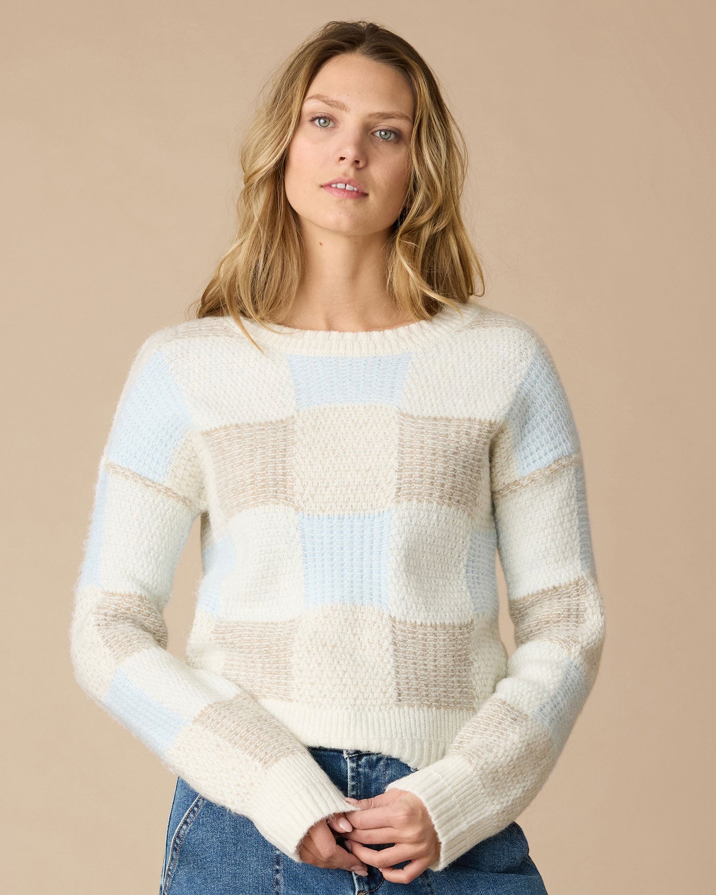 RAINELLE BLOCKED SWEATER