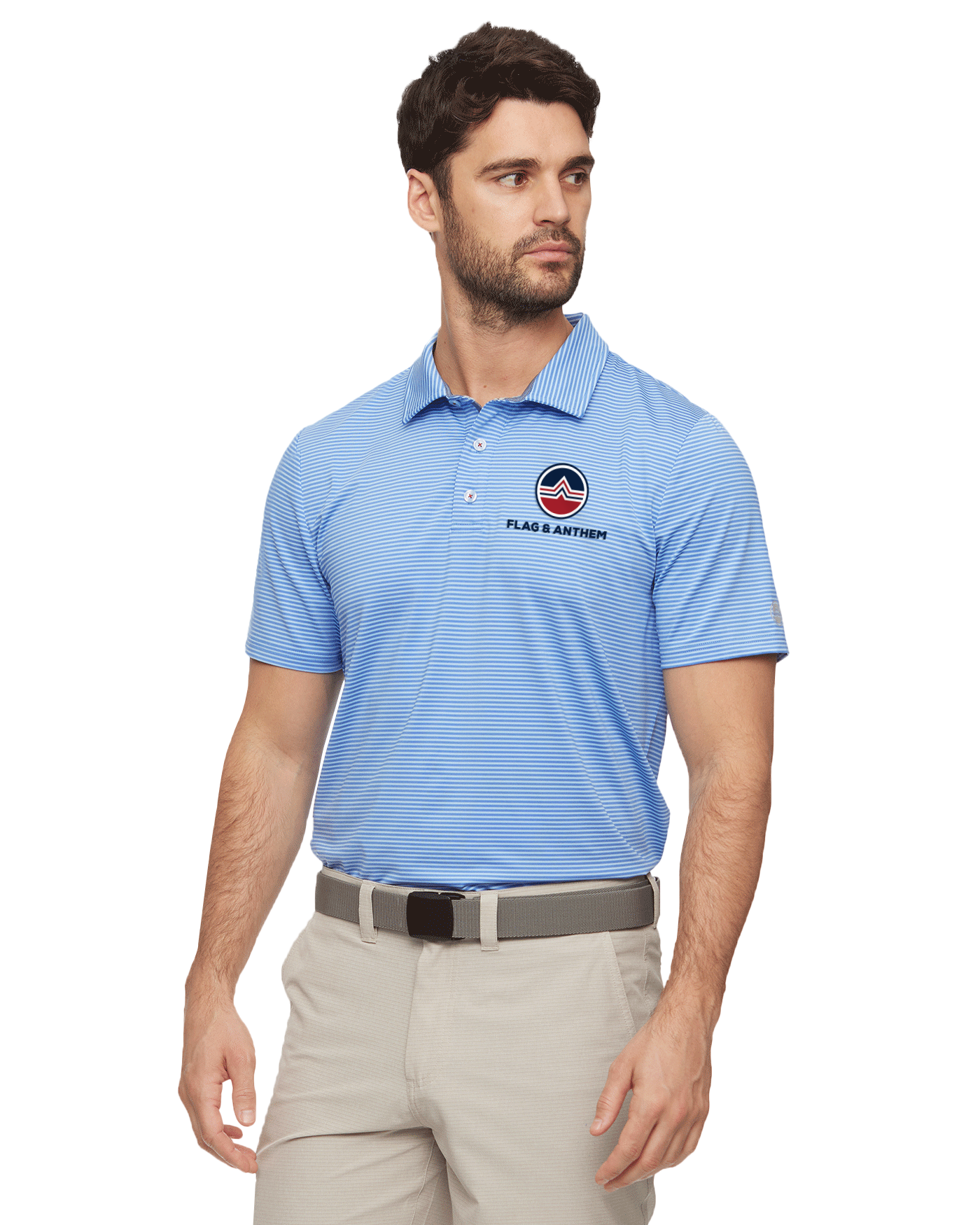 KB TOUR COLLECTION NAPLES STRIPED PERFORMANCE POLO