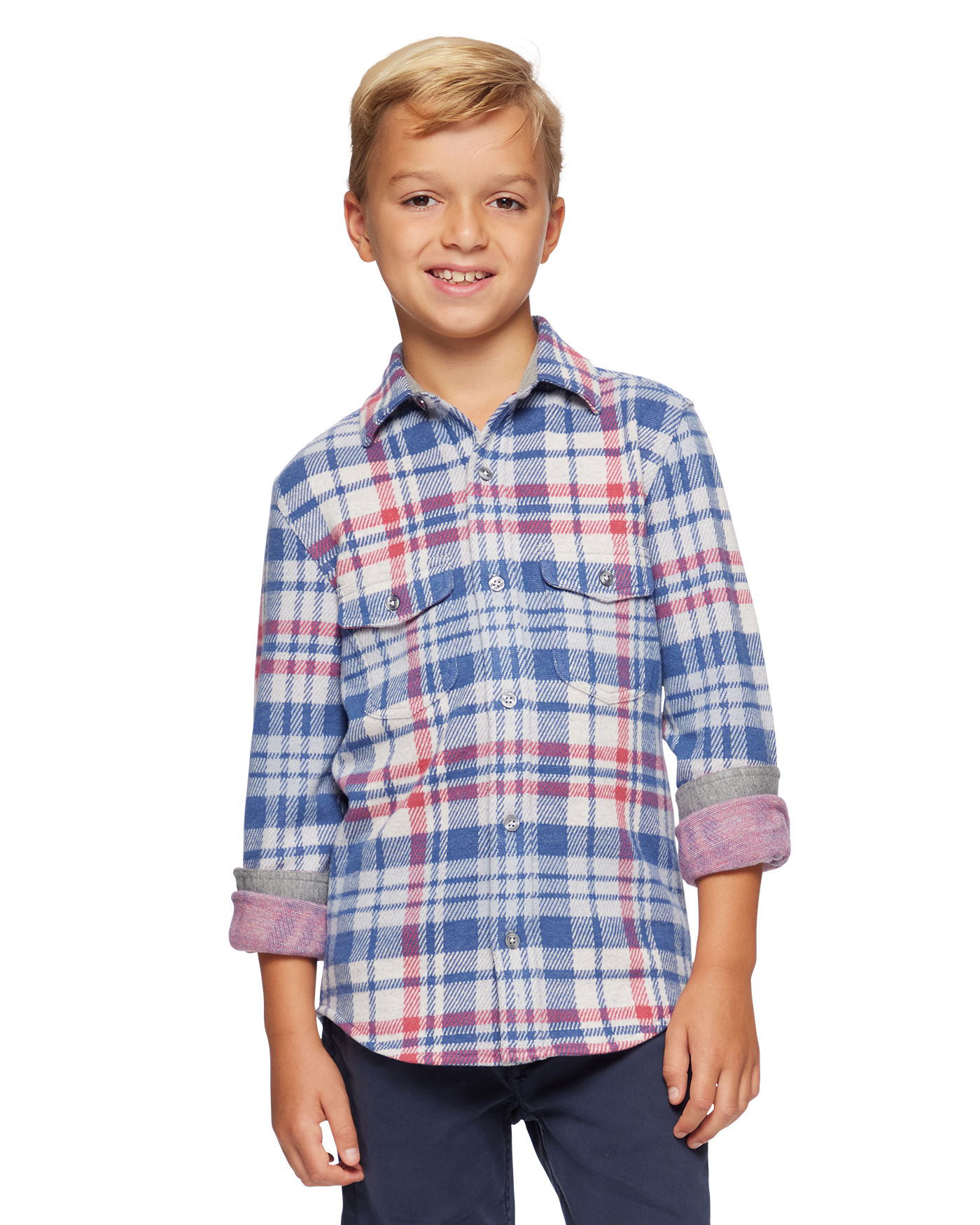 BOYS HERO STRETCH FLANNEL SHIRT