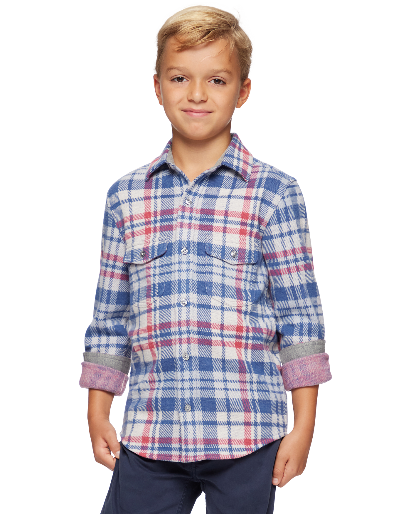 BOYS HERO STRETCH FLANNEL SHIRT