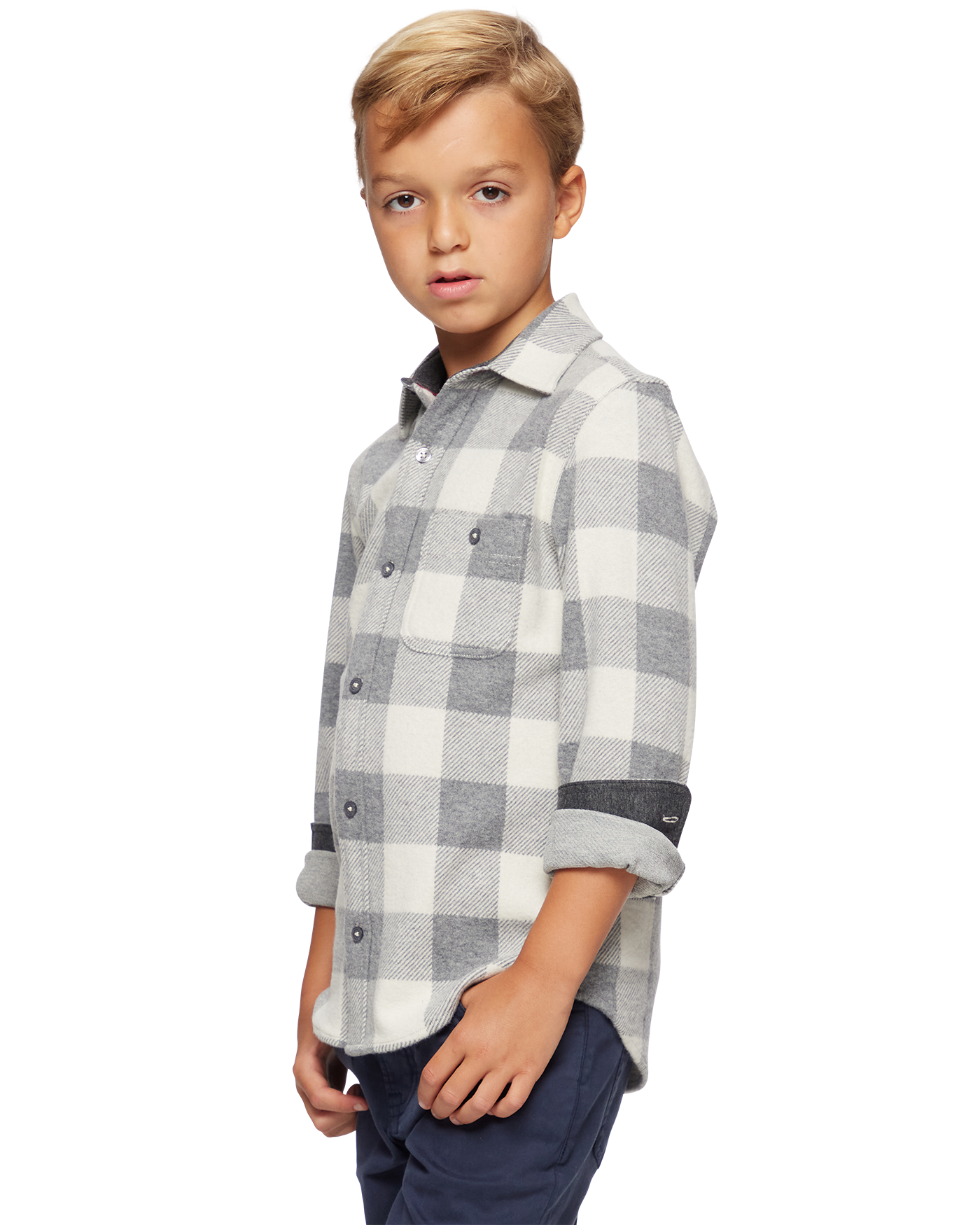 BOYS HERO STRETCH FLANNEL SHIRT