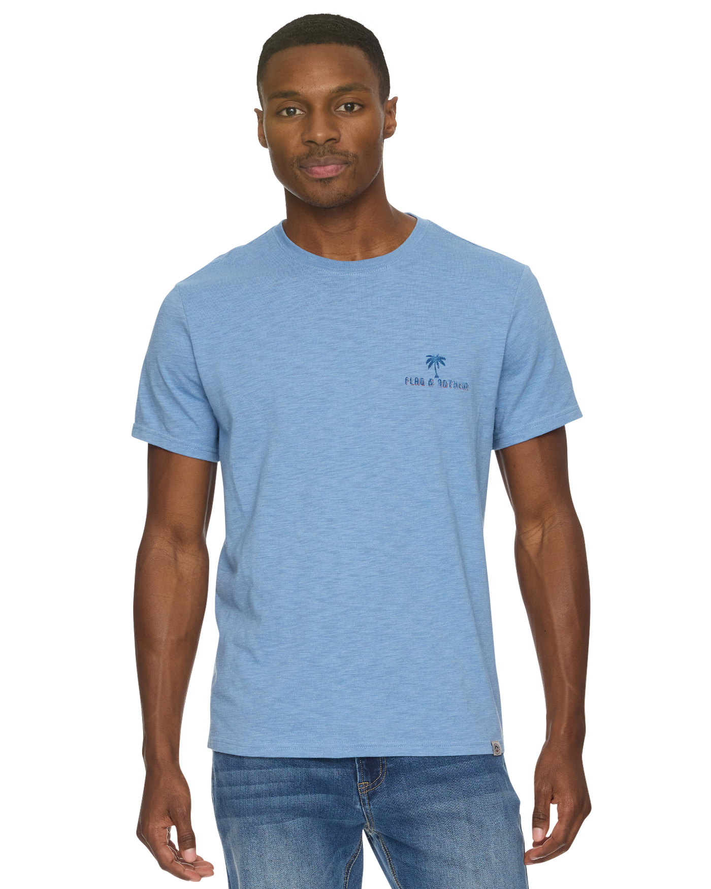 AMERICANA PALM FLAG SLUB TEE