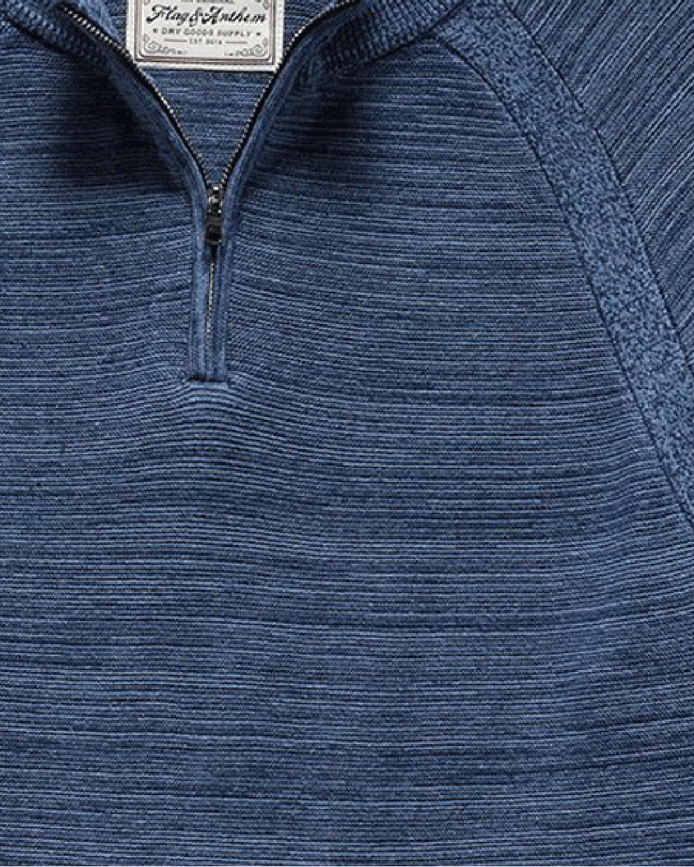 FLOYDALE MARLED RAGLAN 1/4-ZIP SWEATER